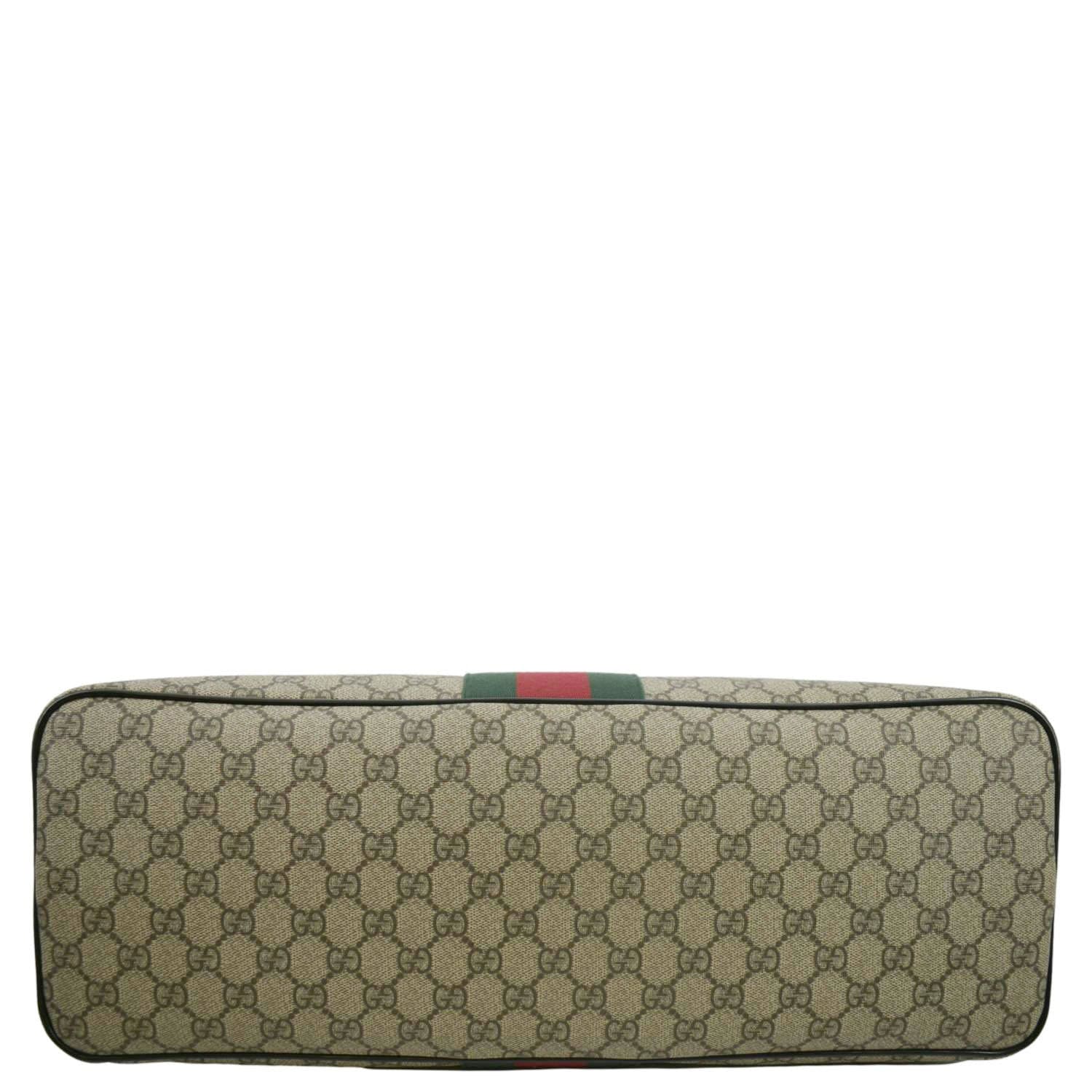 GUCCI Zipper Web GG Supreme Canvas Tote Shoulder Bag Black 359261 - Image 8