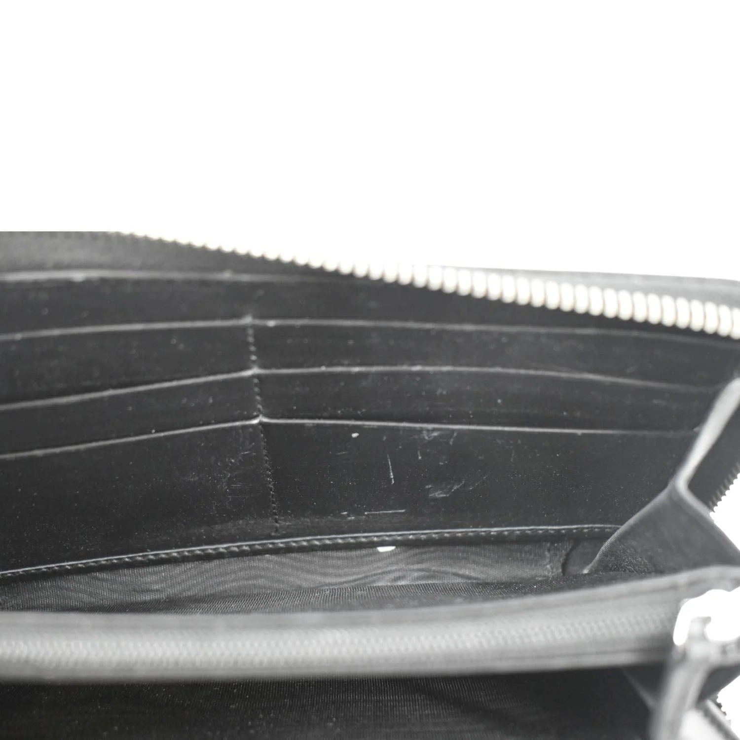 GUCCI Web Stripe Leather Zippy Wallet Black 408831 - Image 10