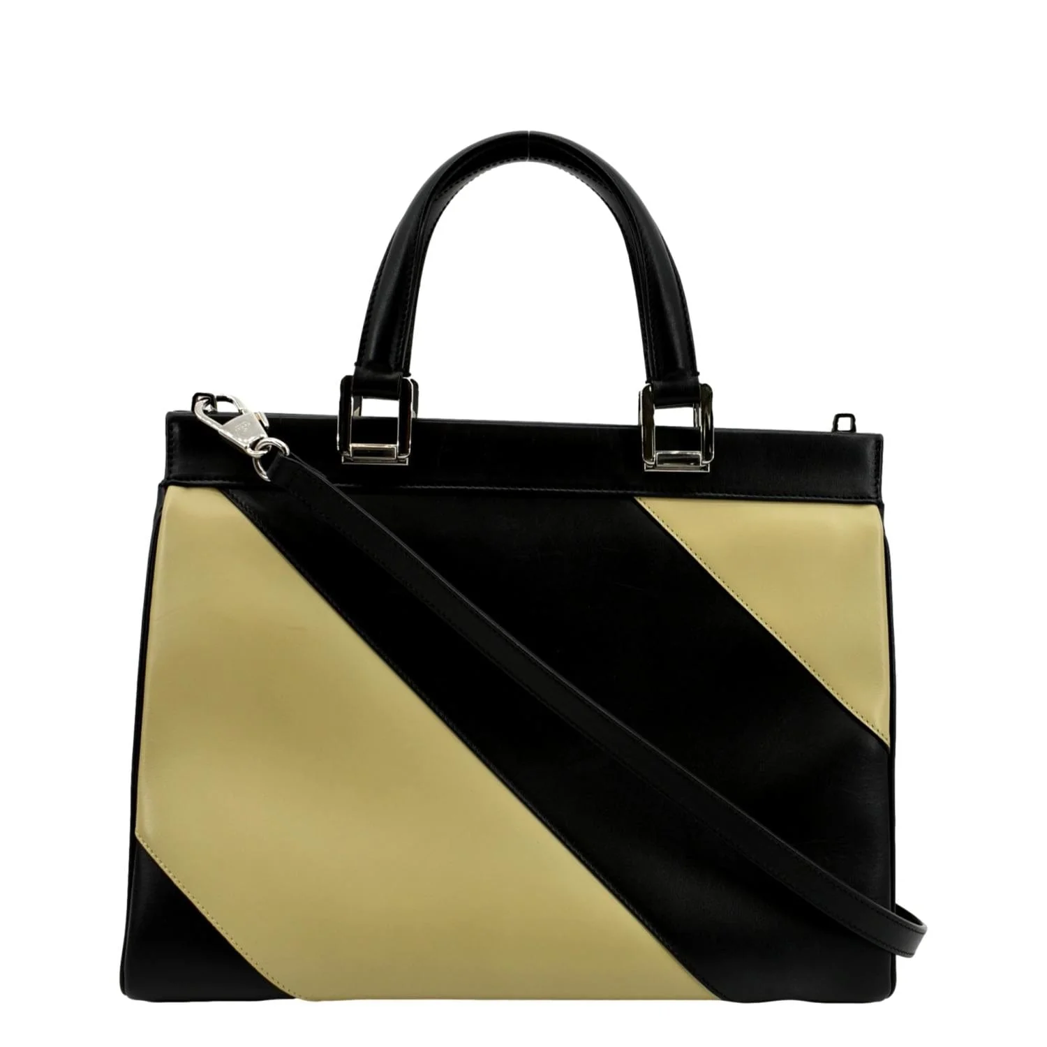 GUCCI Medium Zumi Diagonal Stripe Leather Top Handle Shoulder Bag Beige 564714 - Image 3