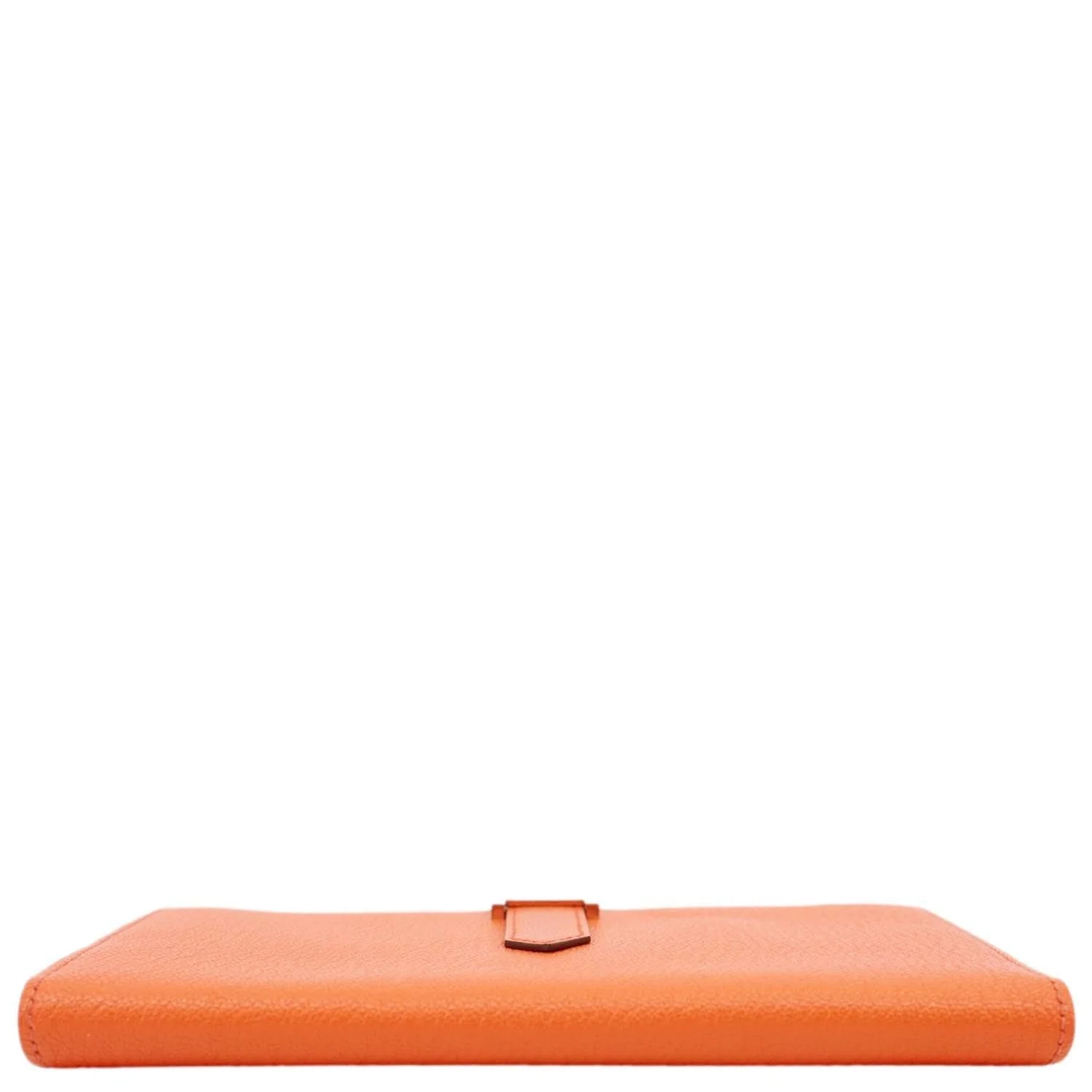 HERMES Bearn Leather Wallet Orange - Image 4