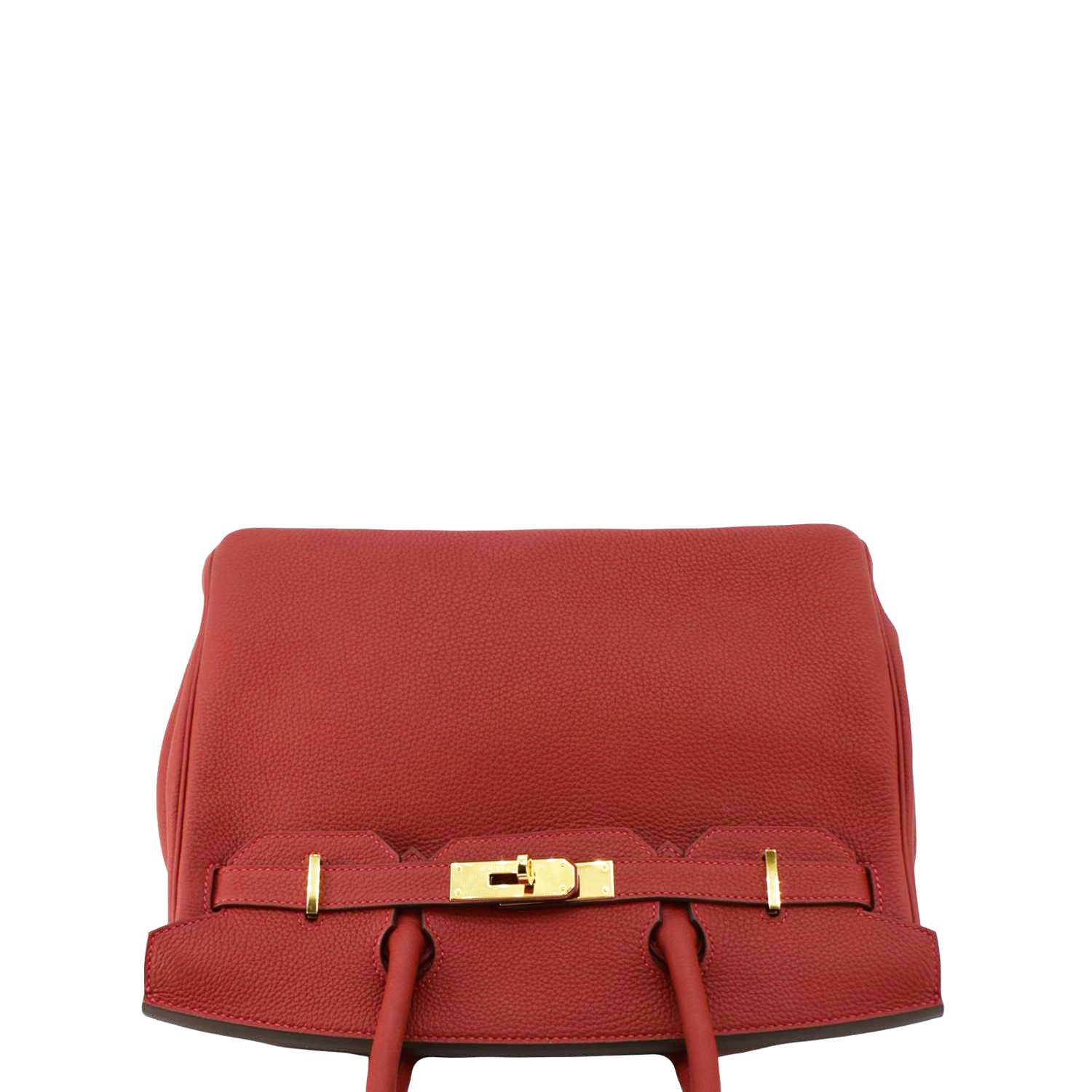 HERMES Birkin 30 Togo Leather Tote Bag Red 2020 - Image 6