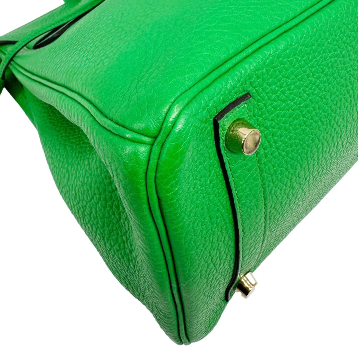 HERMES Birkin 30 Togo Leather Tote Bag Green - Image 10
