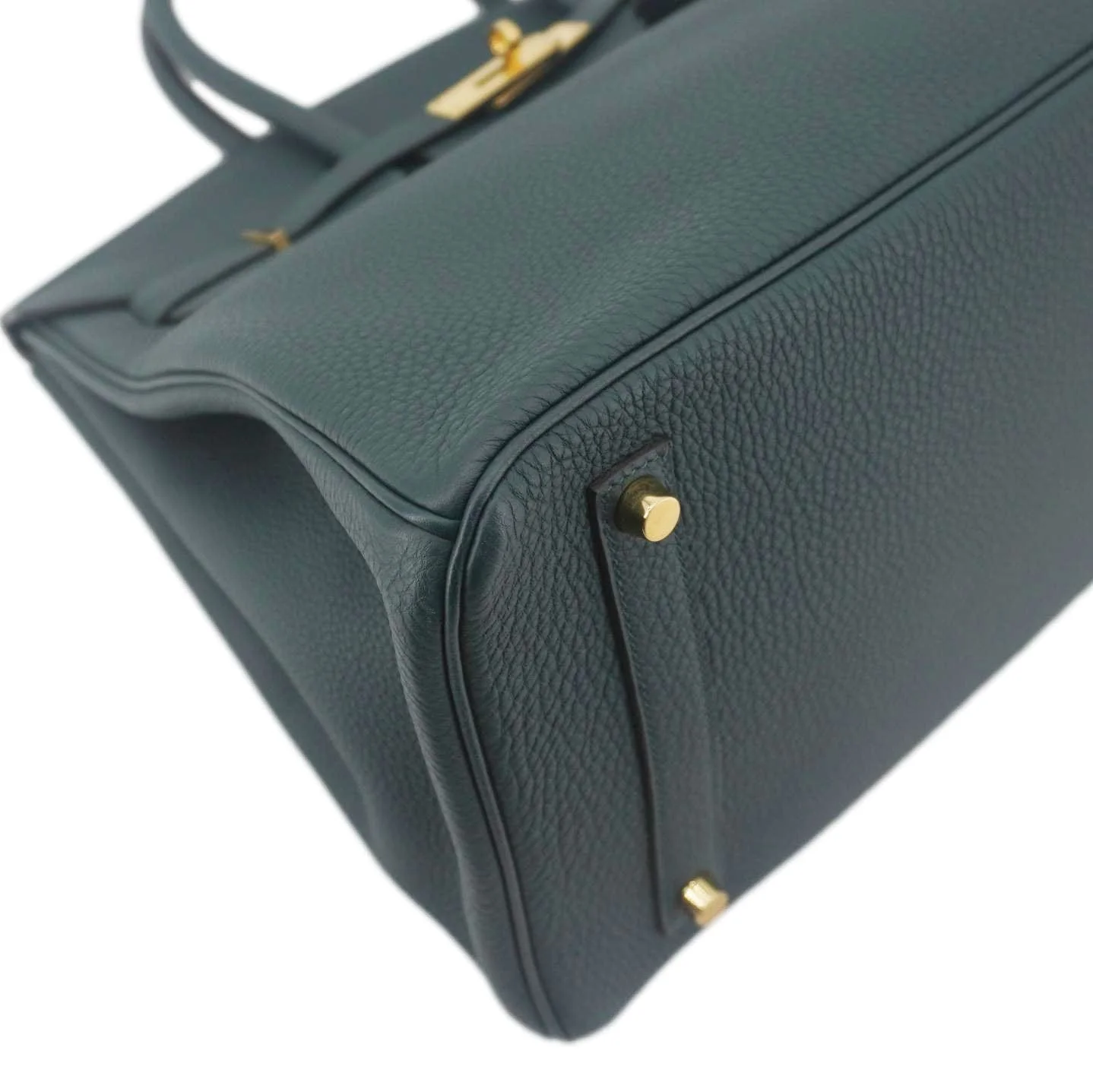 HERMES Birkin 35 Togo Leather Tote Bag Vert Cypress - Image 10