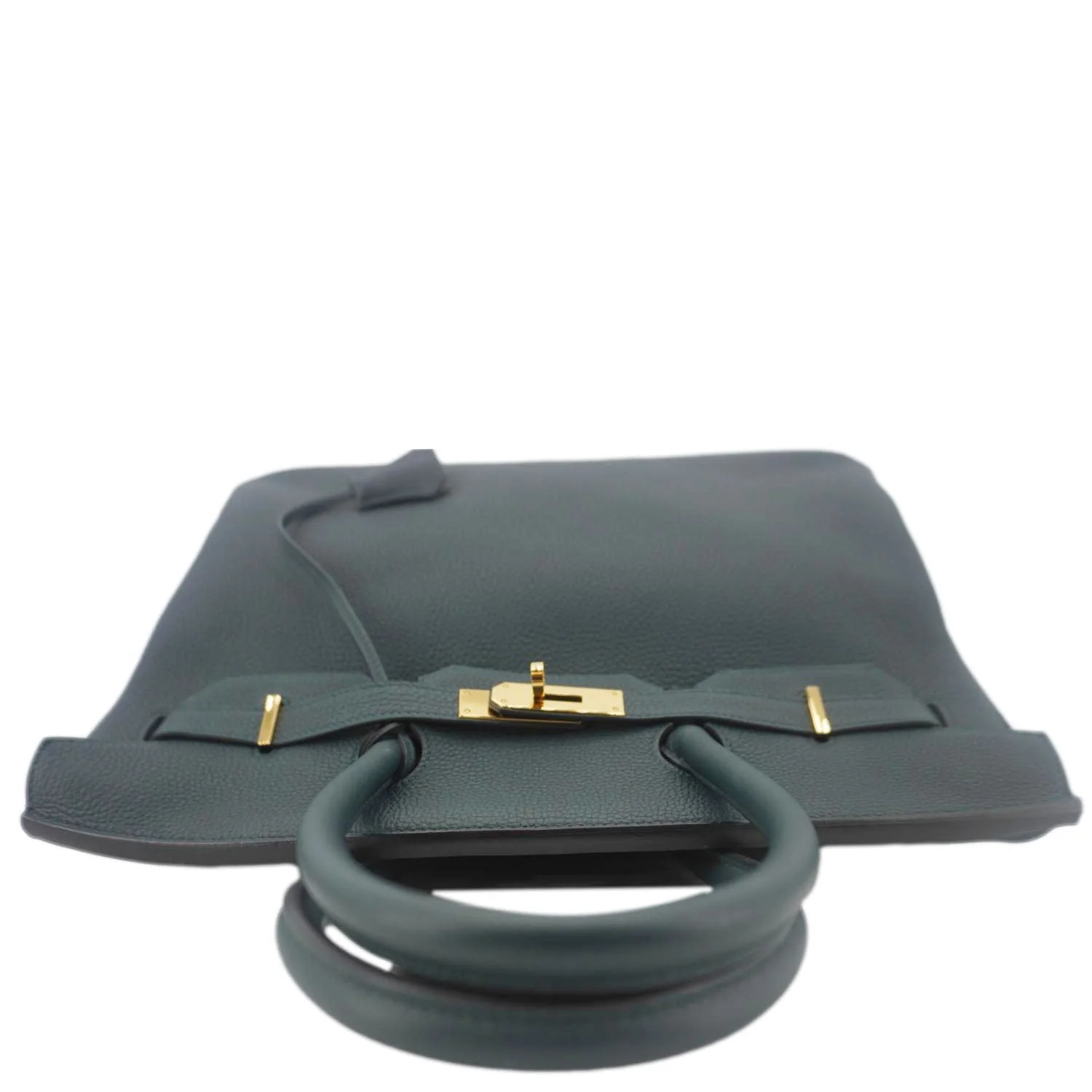 HERMES Birkin 35 Togo Leather Tote Bag Vert Cypress - Image 7