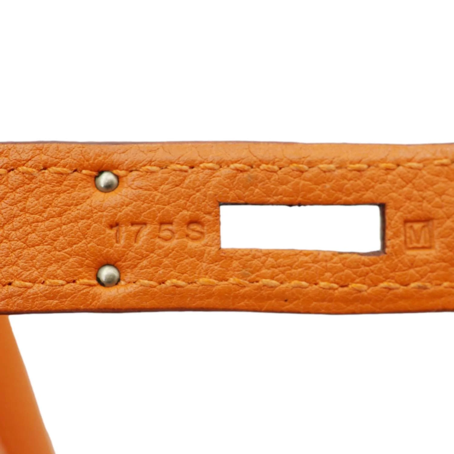 HERMES Birkin 35 Togo Leather Tote Bag Orange - Image 16