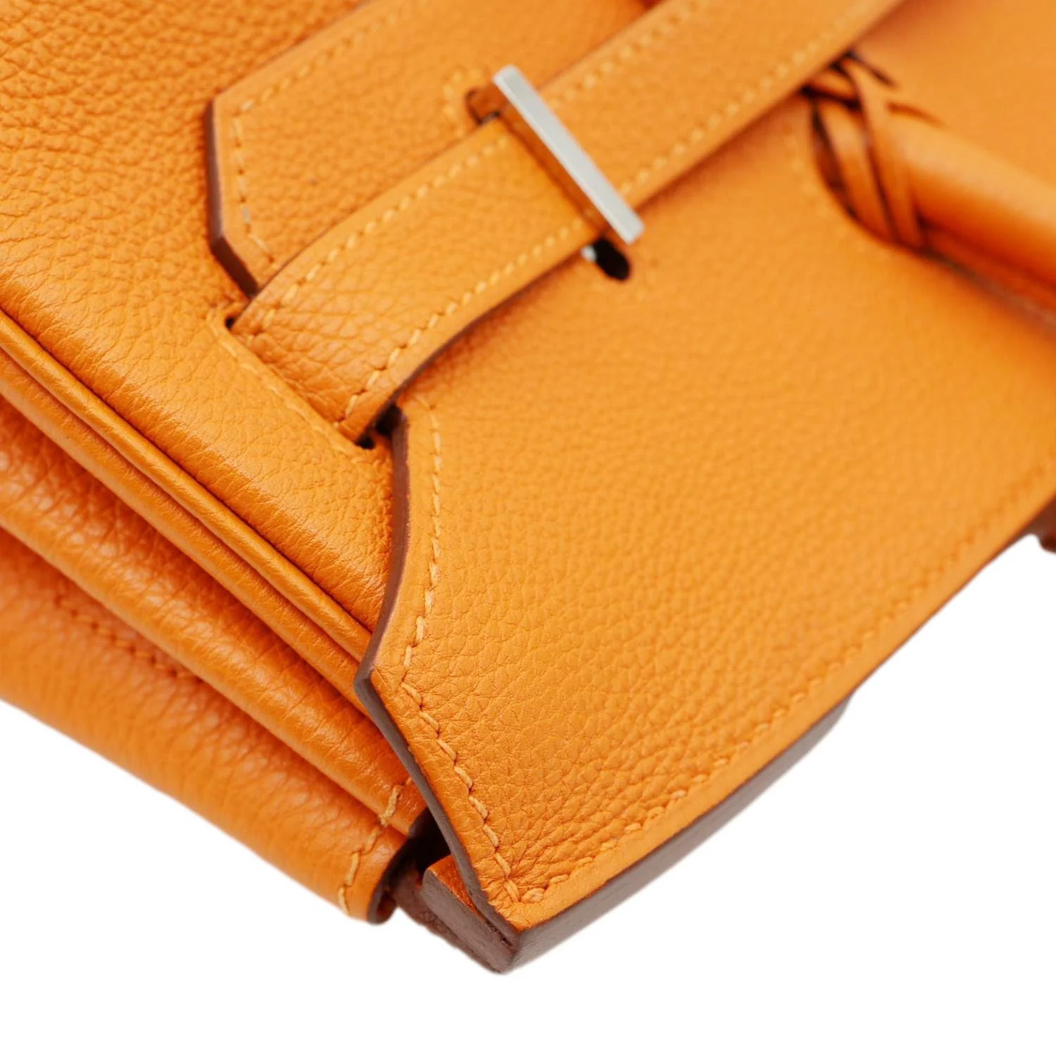 HERMES Birkin 35 Togo Leather Tote Bag Orange - Image 6