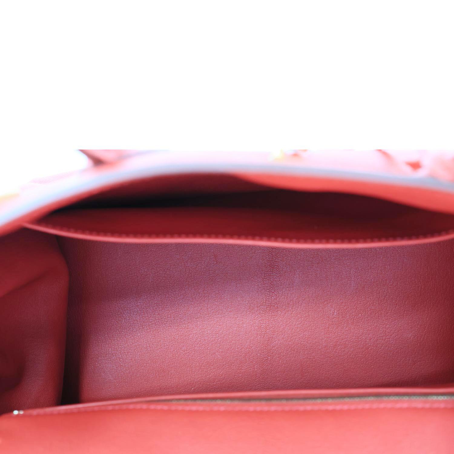 HERMES Birkin 35 Togo Leather Tote Bag Red - Image 13
