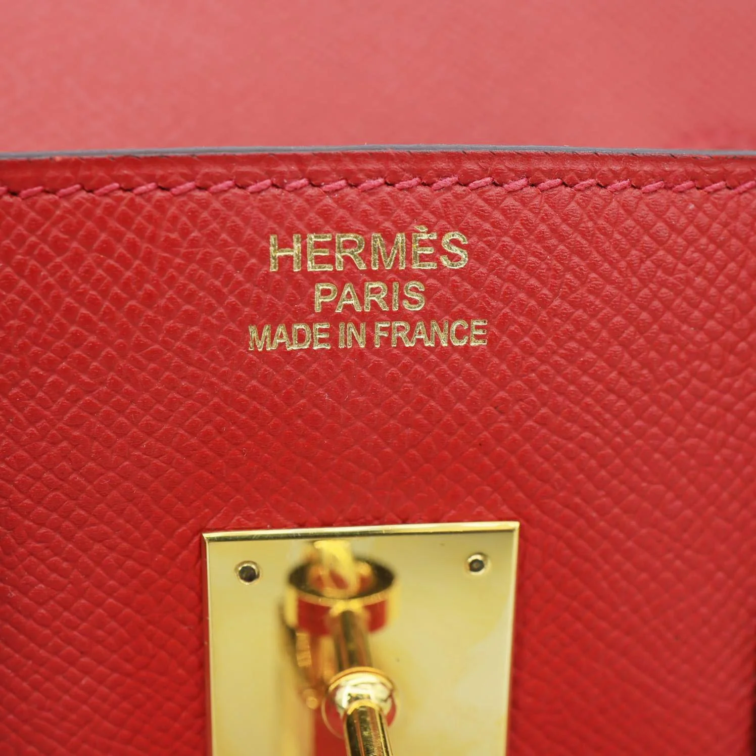 HERMES Birkin 35 Togo Leather Tote Bag Red - Image 18
