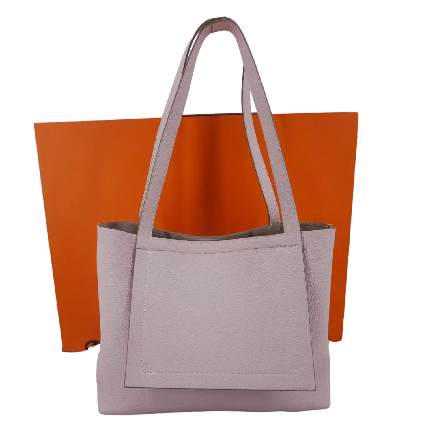 HERMES Cabasellier 31 Taurillon Clemence leather Tote Bag Light Pink - Image 3