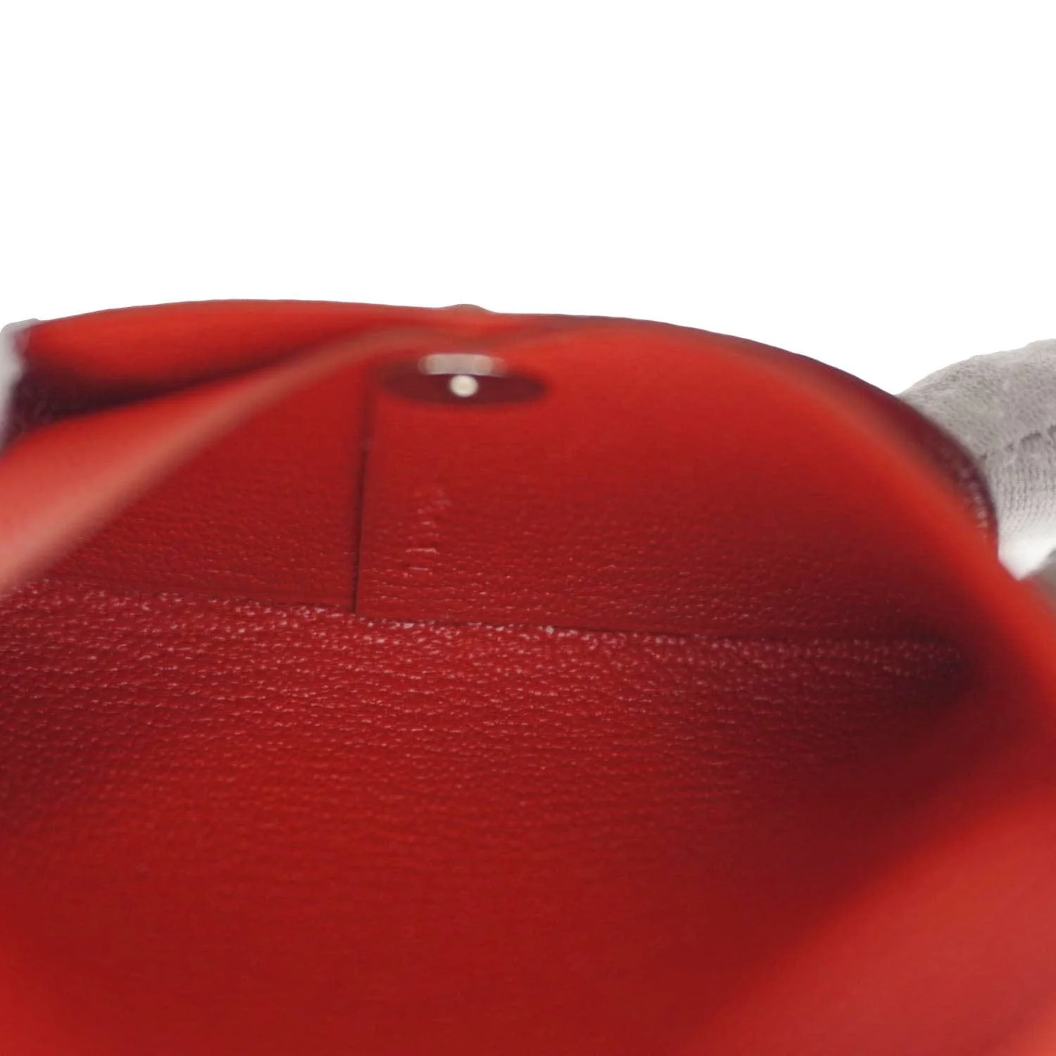 HERMES Calvi Leather Card Holder Red - Image 13