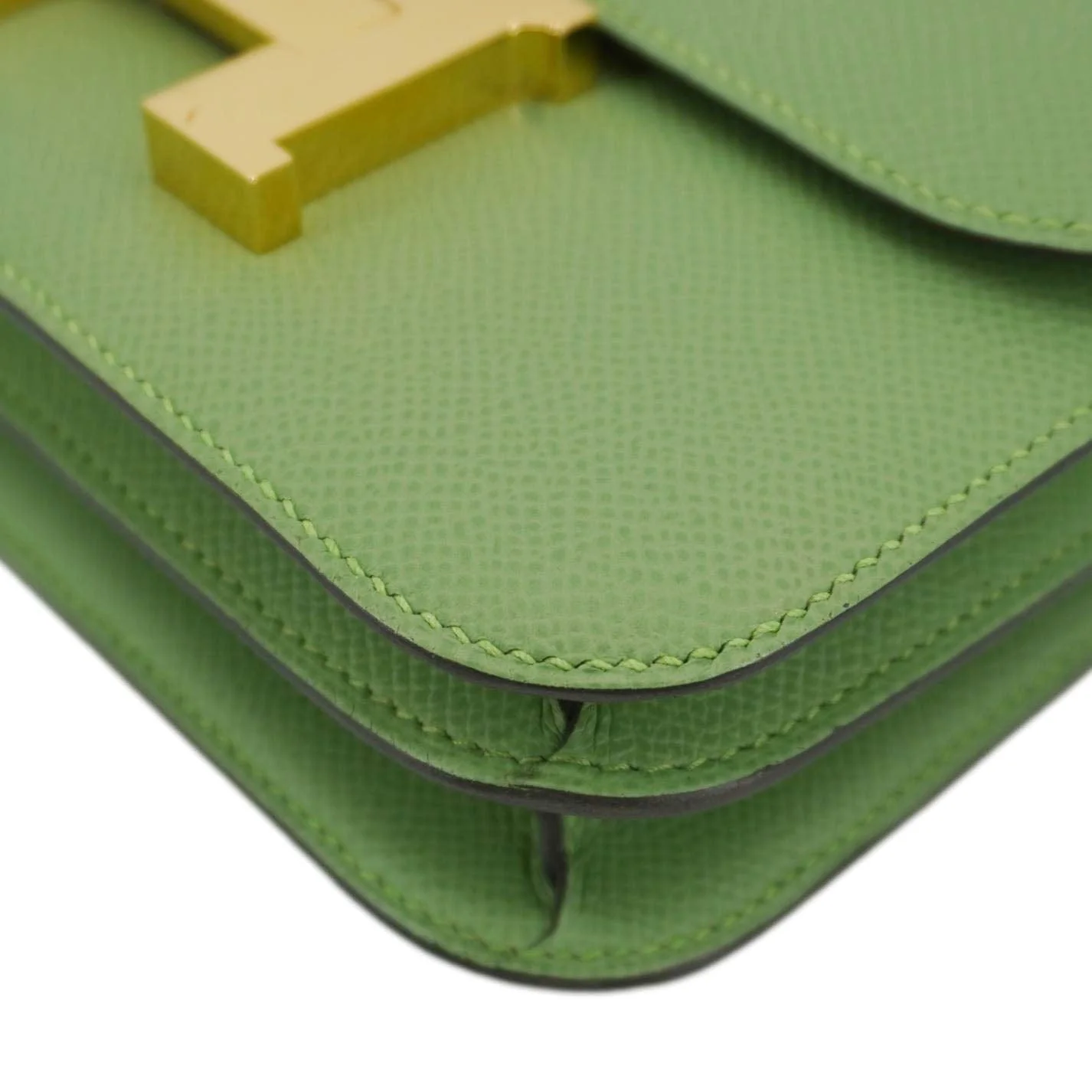 HERMES Constance 18 Epsom Leather Crossbody Bag Green - Image 8
