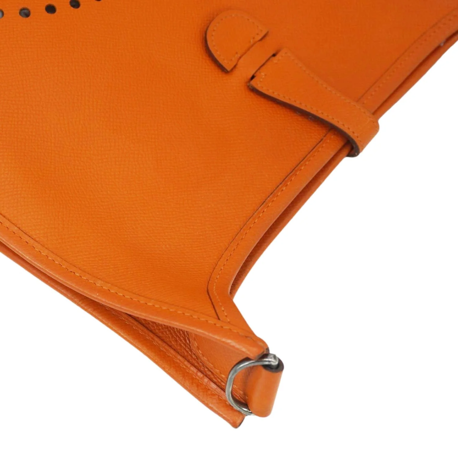 HERMES Evelyne PM Leather Crossbody Bag Orange - Image 6