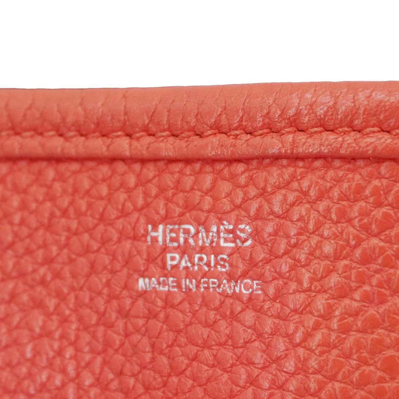 HERMES Evelyne PM Clemence Leather Crossbody Bag Red - Image 19