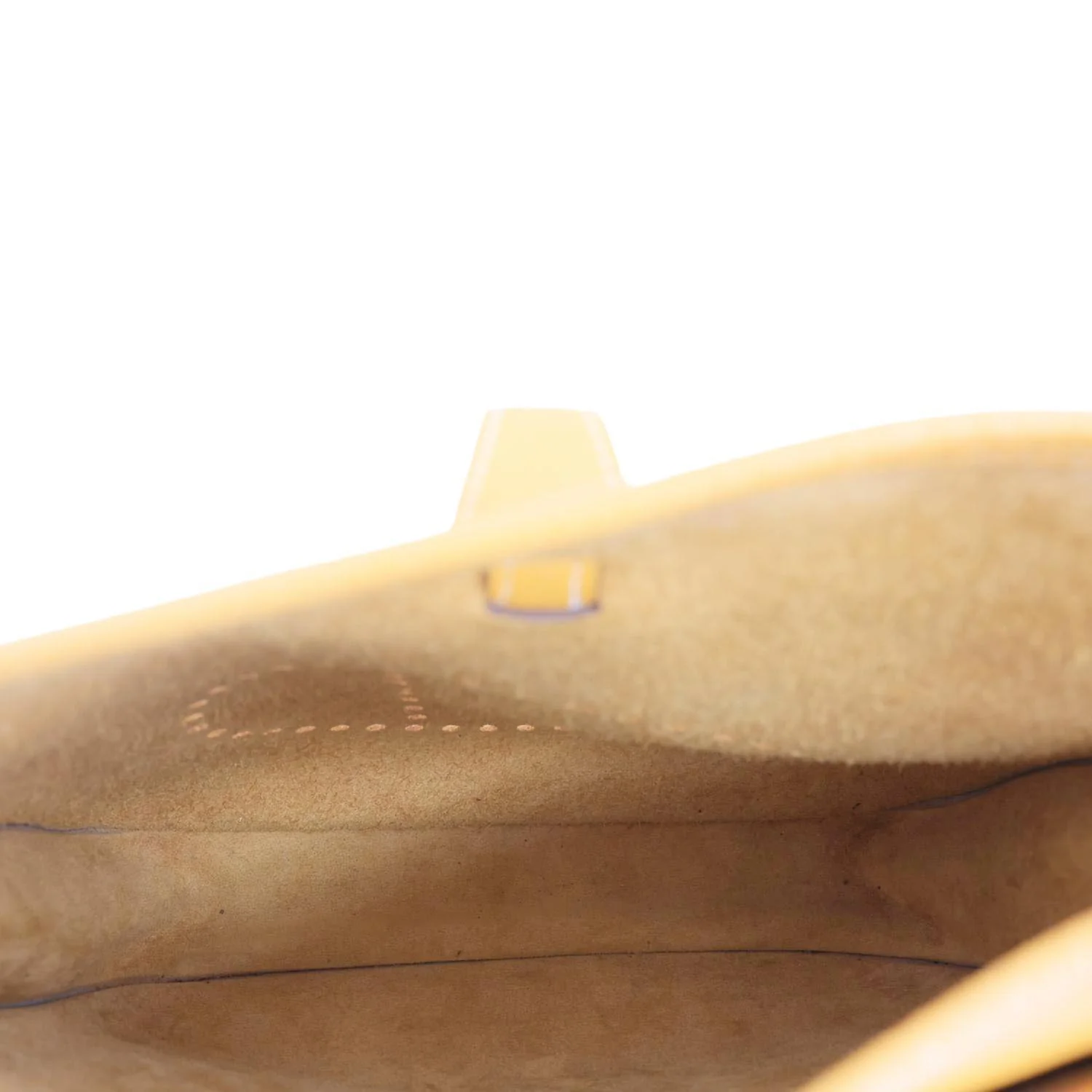 HERMES Evelyne PM Taurillon Clemence Leather Crossbody Bag Yellow - Image 11