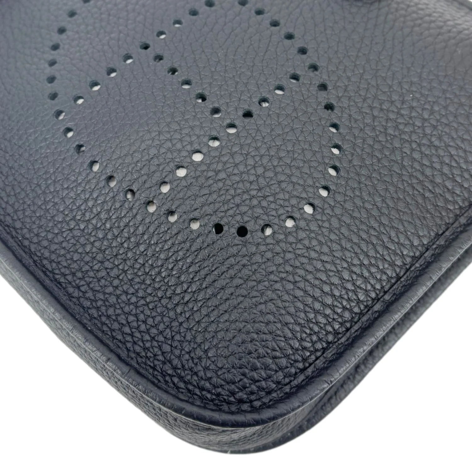 HERMES Evelyne TPM 16 Amazone Clemence Leather Crossbody Bag Black - Image 10