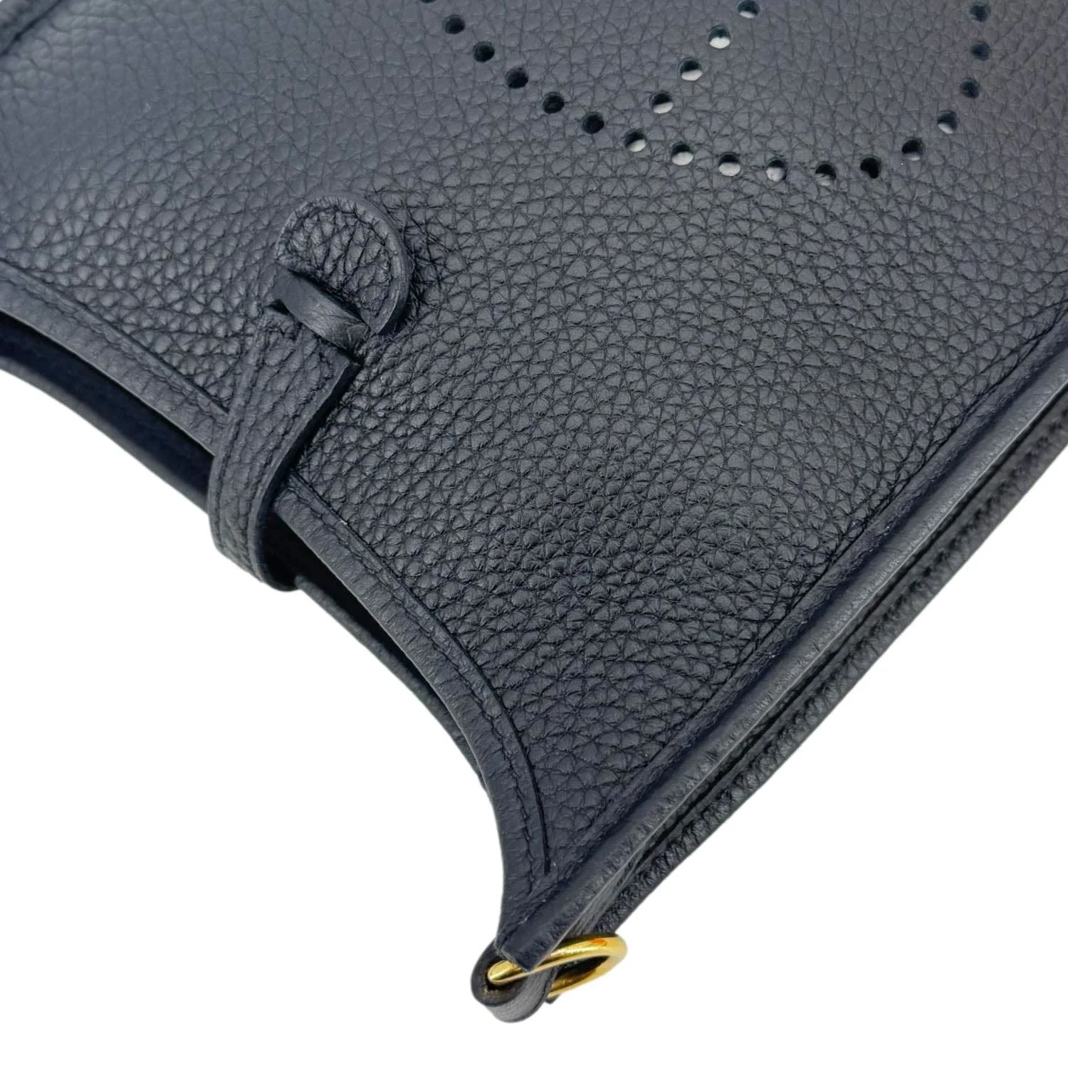 HERMES Evelyne TPM 16 Amazone Clemence Leather Crossbody Bag Black - Image 8