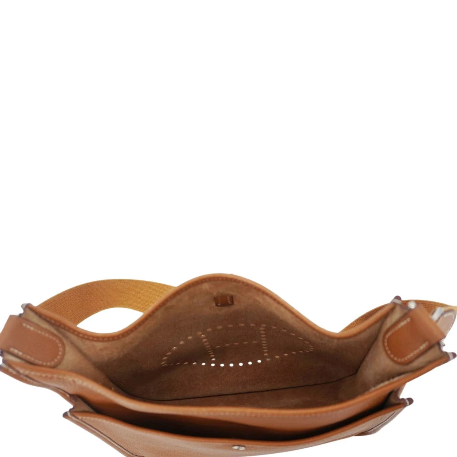 HERMES Evelyne PM Clemence Leather Crossbody Bag Brown - Image 14