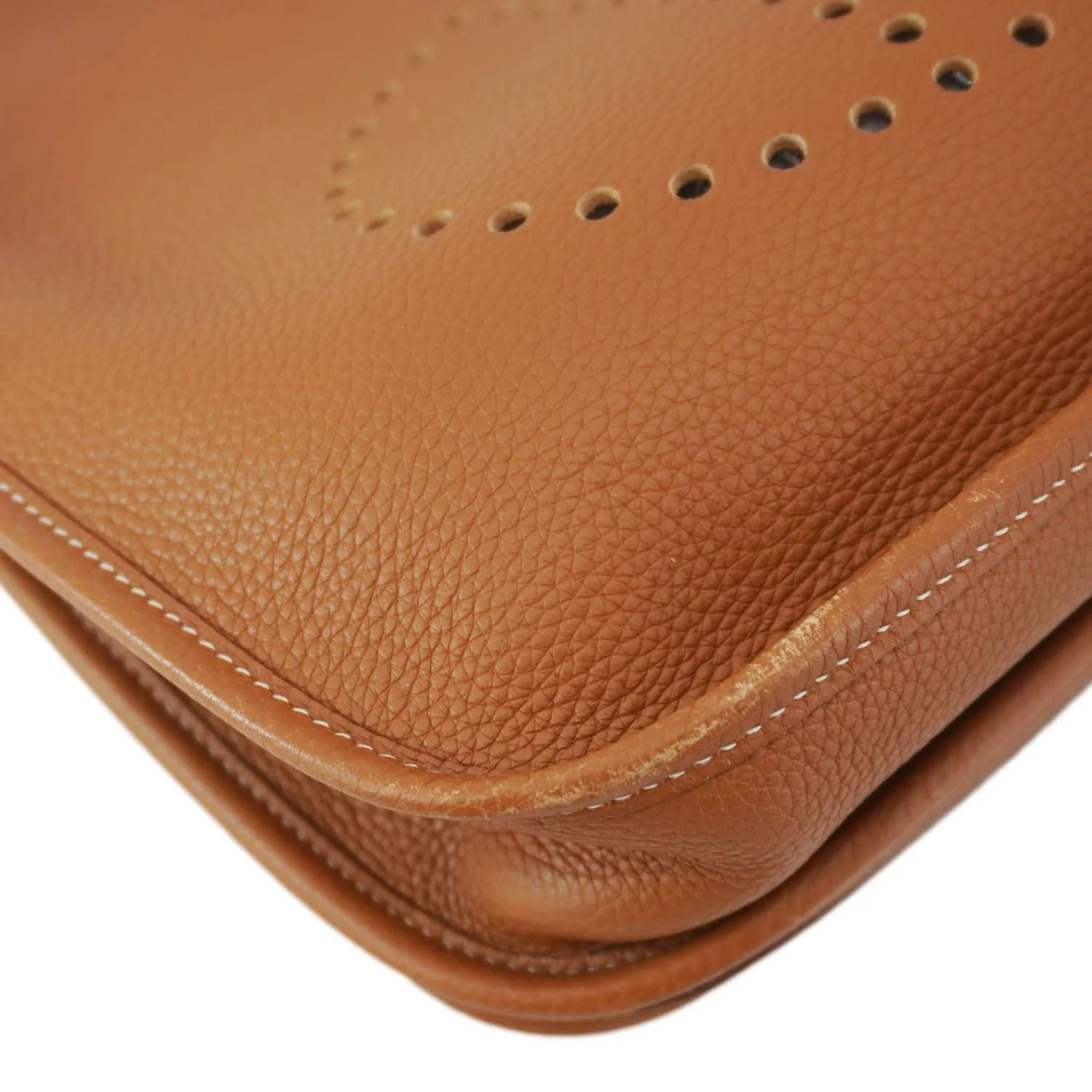 HERMES Evelyne PM Clemence Leather Crossbody Bag Brown - Image 9