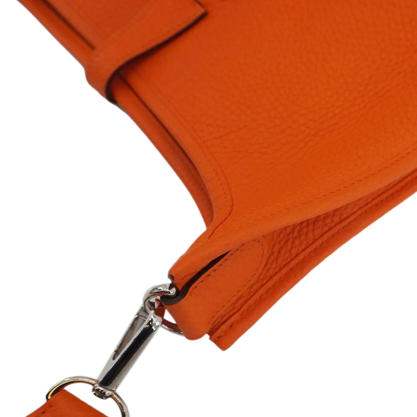 HERMES Evelyne III 29 Taurillon Leather Crossbody Bag Orange - Image 7