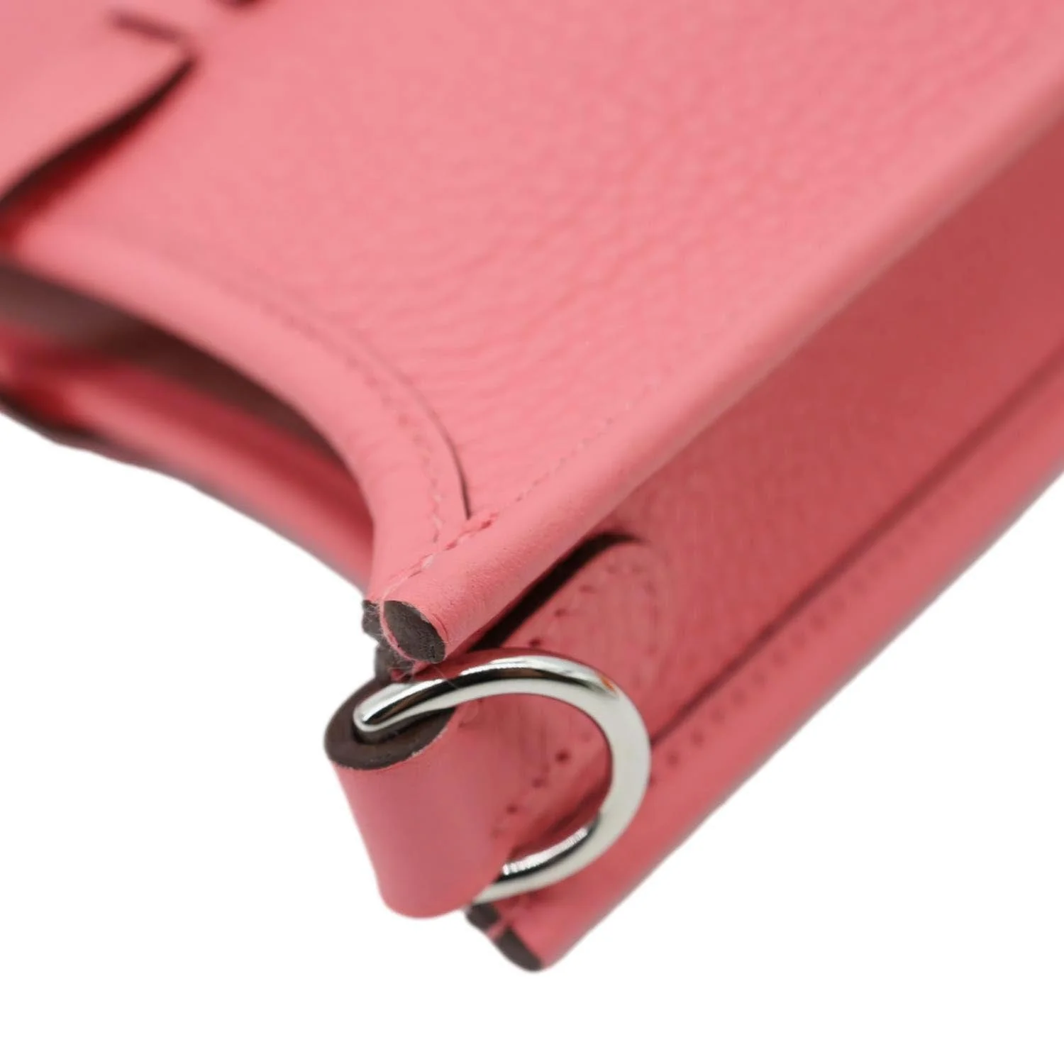 HERMES Evelyne TPM 16 Amazone Clemence Leather Crossbody Bag Pink - Image 8