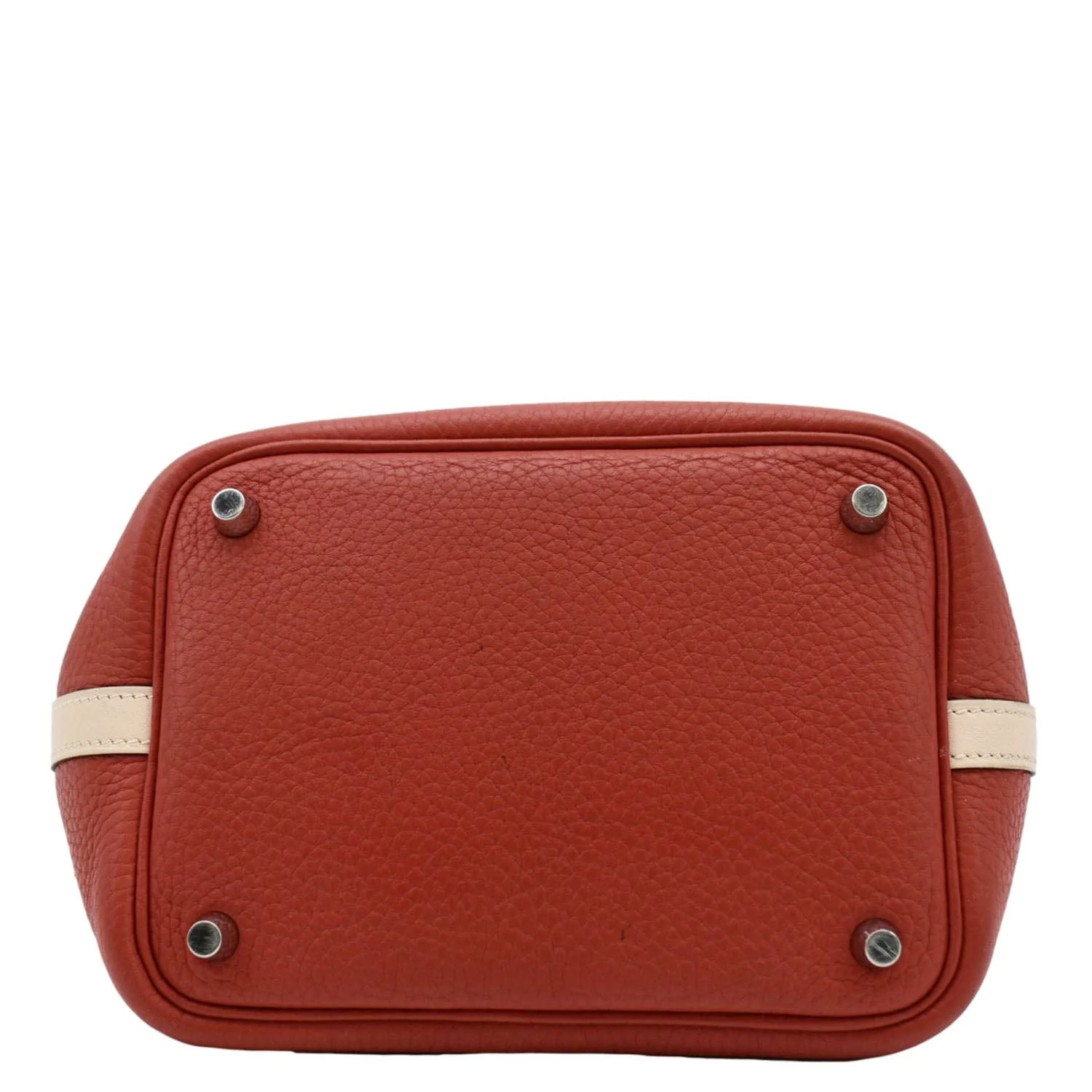 HERMES Picotin Lock 18 Taurillon Clemence Leather Hobo Bag Red - Image 11