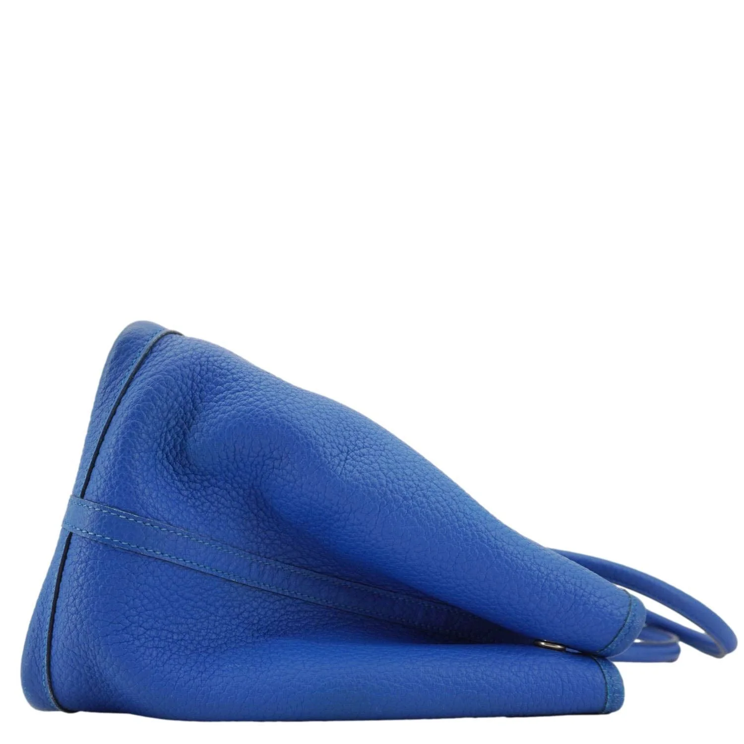 HERMES Garden Party 36 Negonda Leather Tote Bag Blue - Image 8