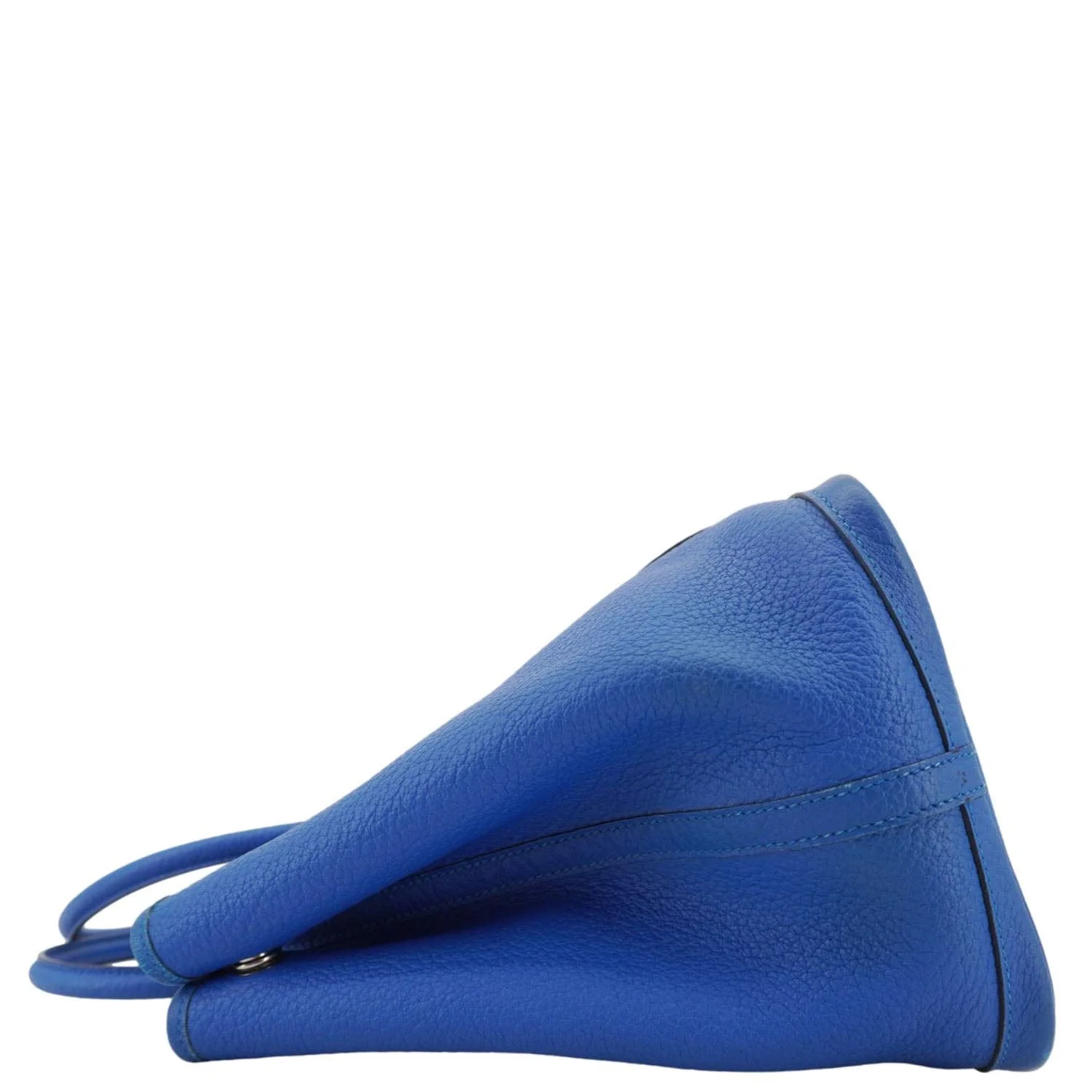 HERMES Garden Party 36 Negonda Leather Tote Bag Blue - Image 9