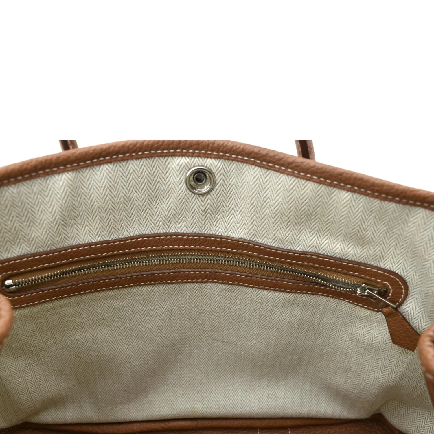 HERMES Garden Party 30 TPM Leather Tote Bag Tan - Image 11
