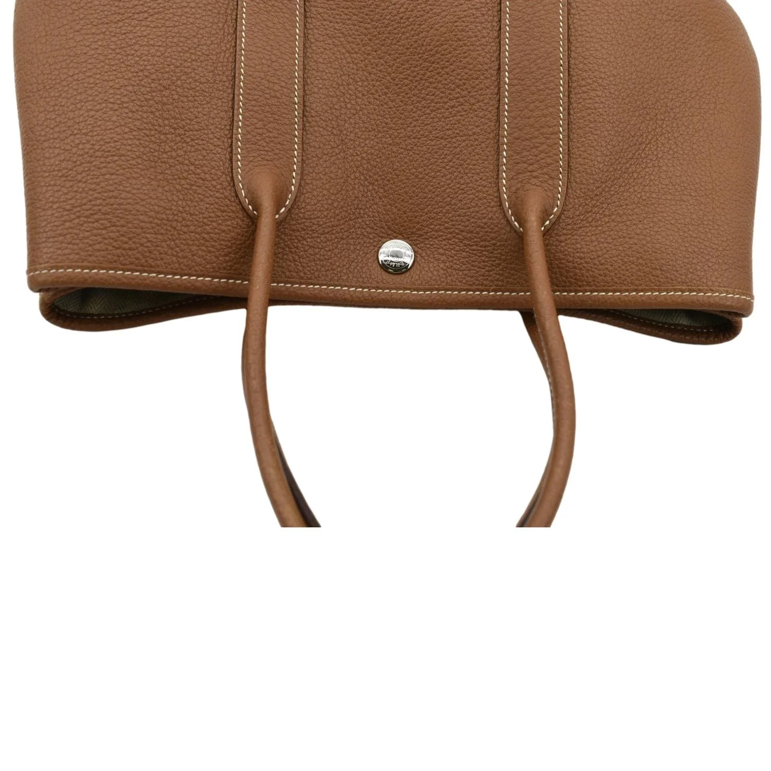 HERMES Garden Party 30 TPM Leather Tote Bag Tan - Image 4