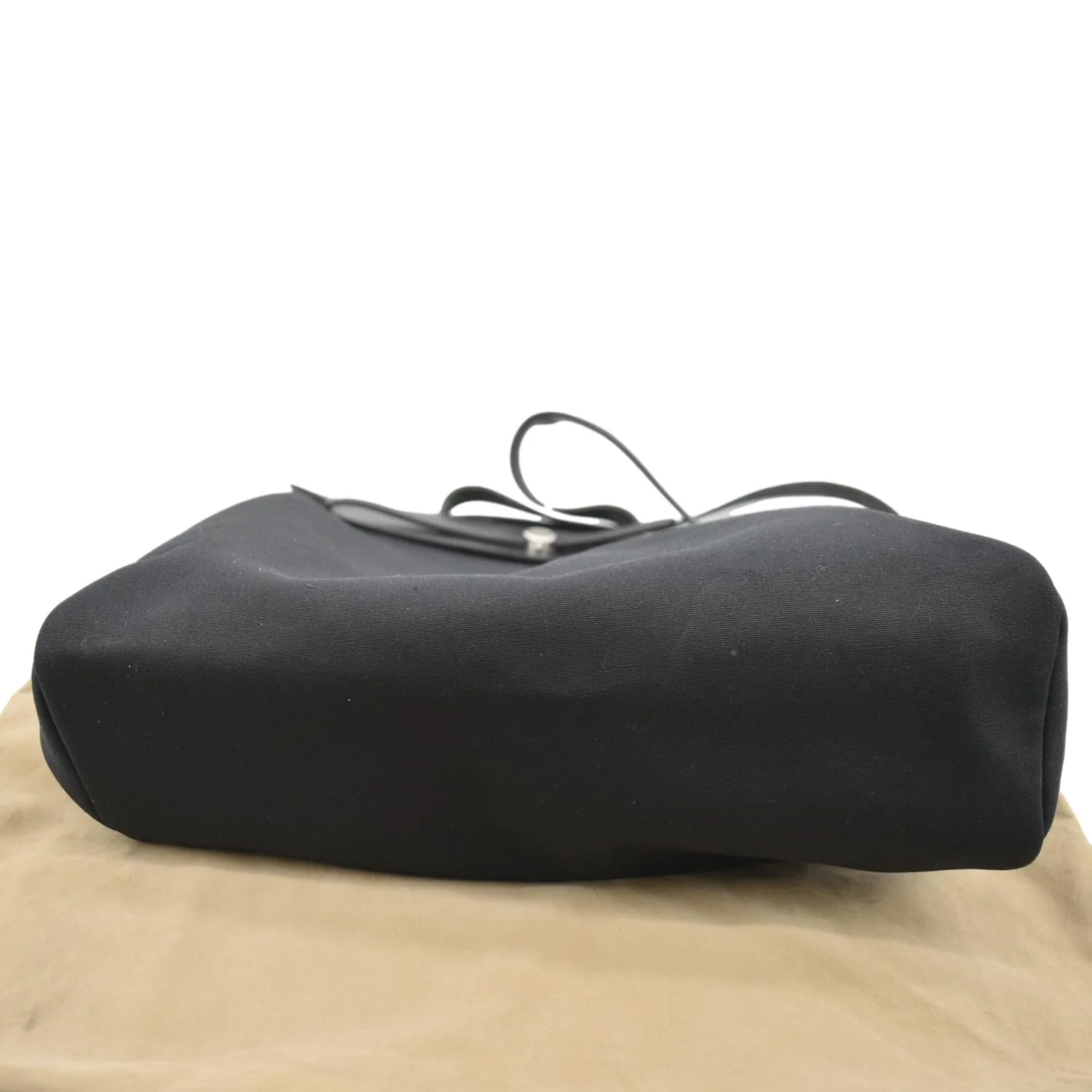 HERMES Herbag Canvas Leather Shoulder Bag Black - Image 12