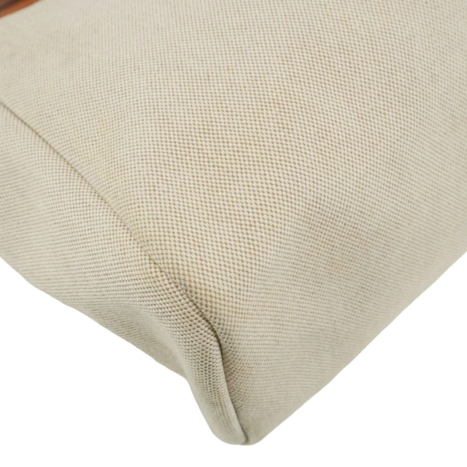 HERMES Herbag Toile Canvas Tote Shoulder Bag Off White - Image 9