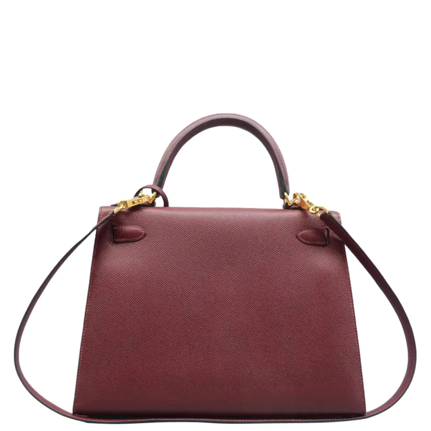 HERMES Kelly 28 Togo Leather Shoulder Bag Red - Image 2