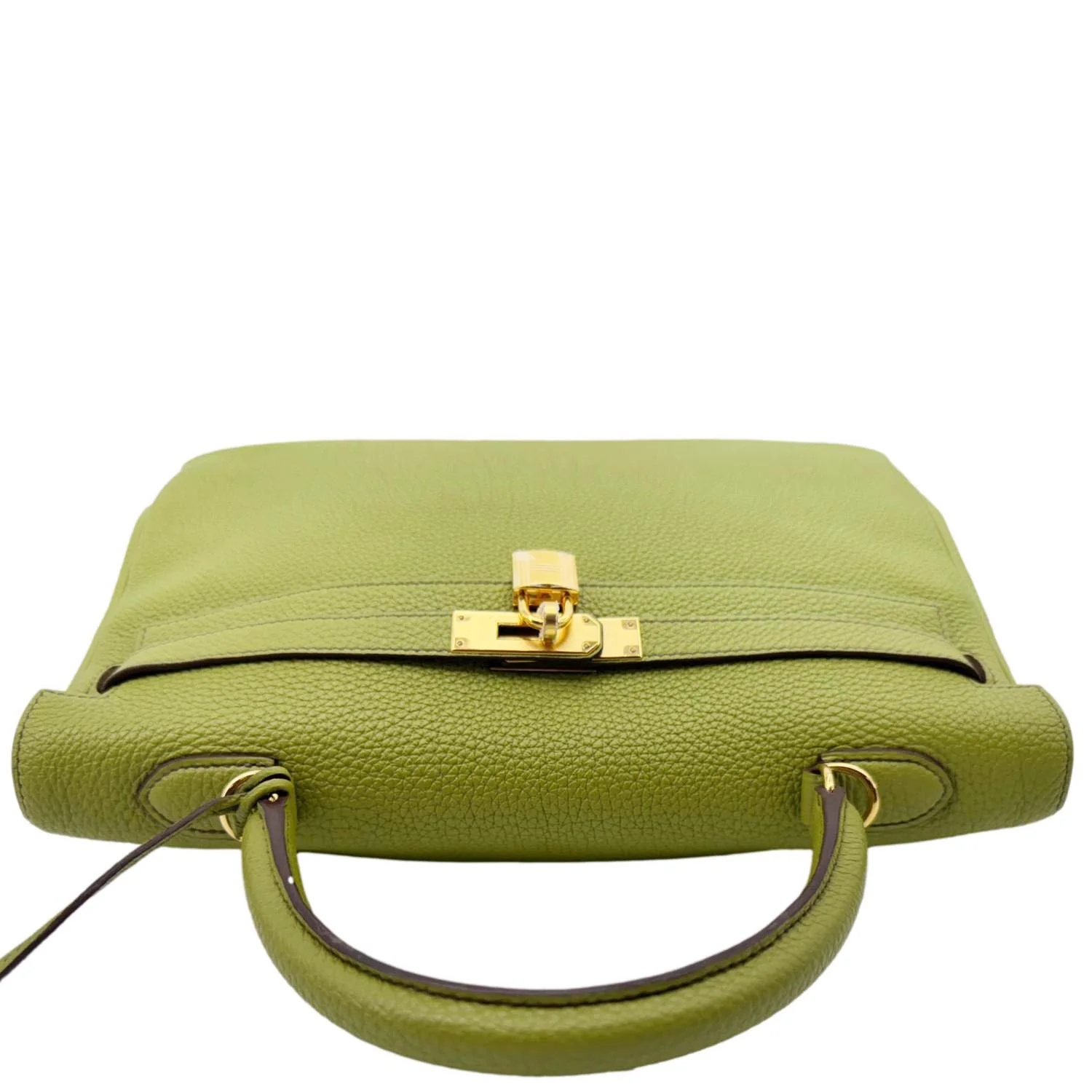 HERMES Kelly 35 Togo Leather Satchel Shoulder Bag Vert Anis - Image 5