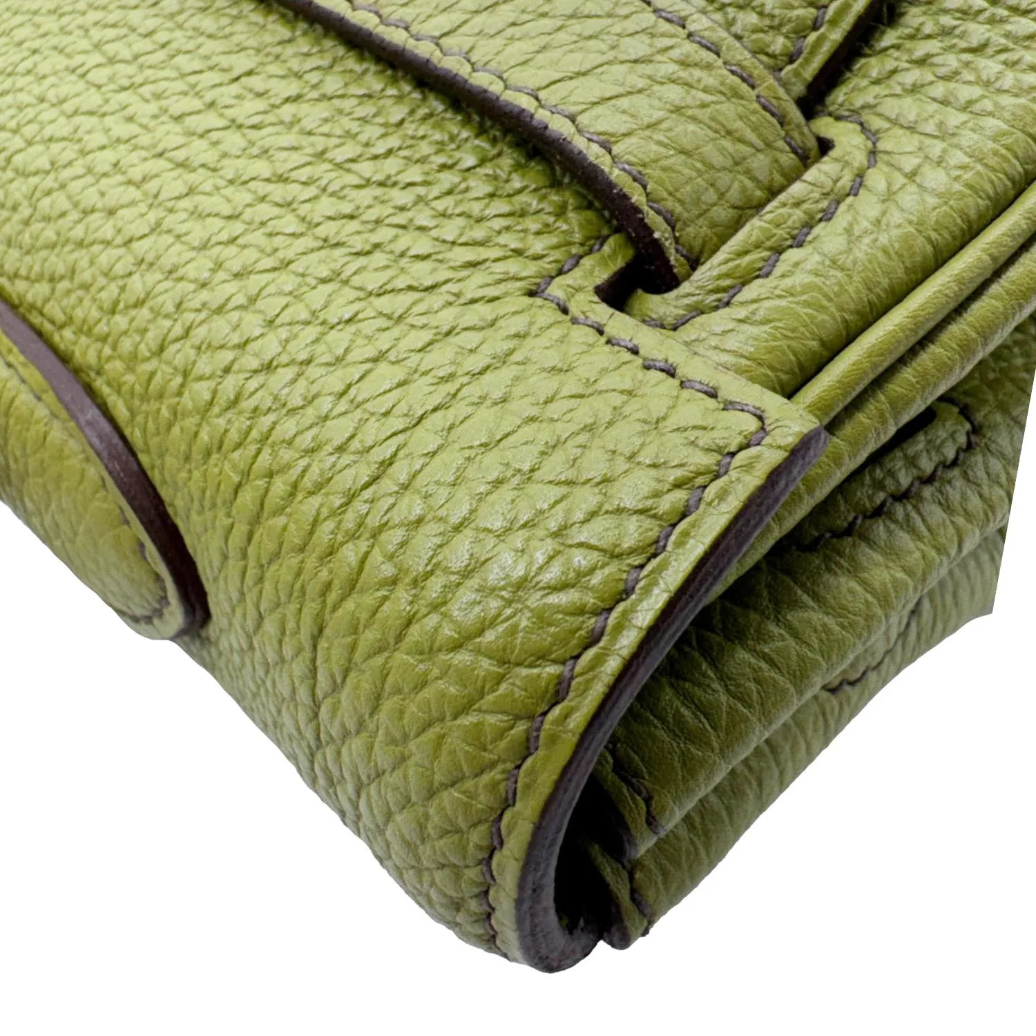 HERMES Kelly 35 Togo Leather Satchel Shoulder Bag Vert Anis - Image 7