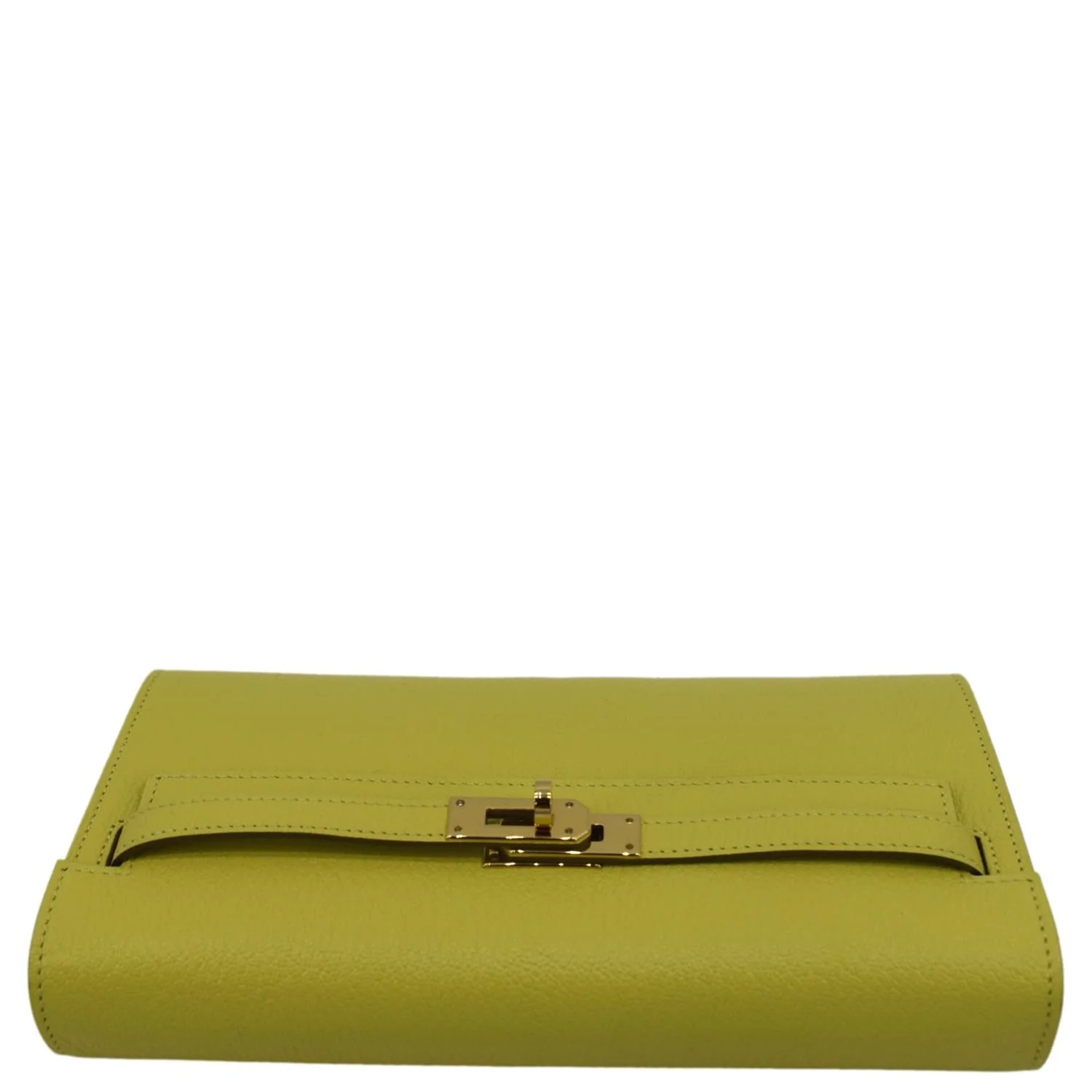 HERMES Kelly To Go Leather Wallet Lime - Image 5