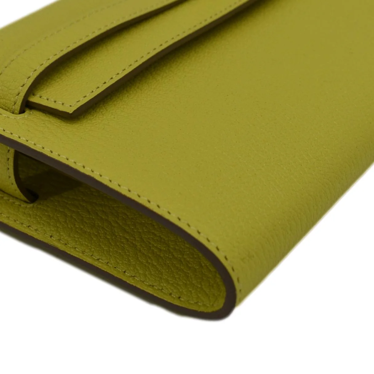 HERMES Kelly To Go Leather Wallet Lime - Image 7