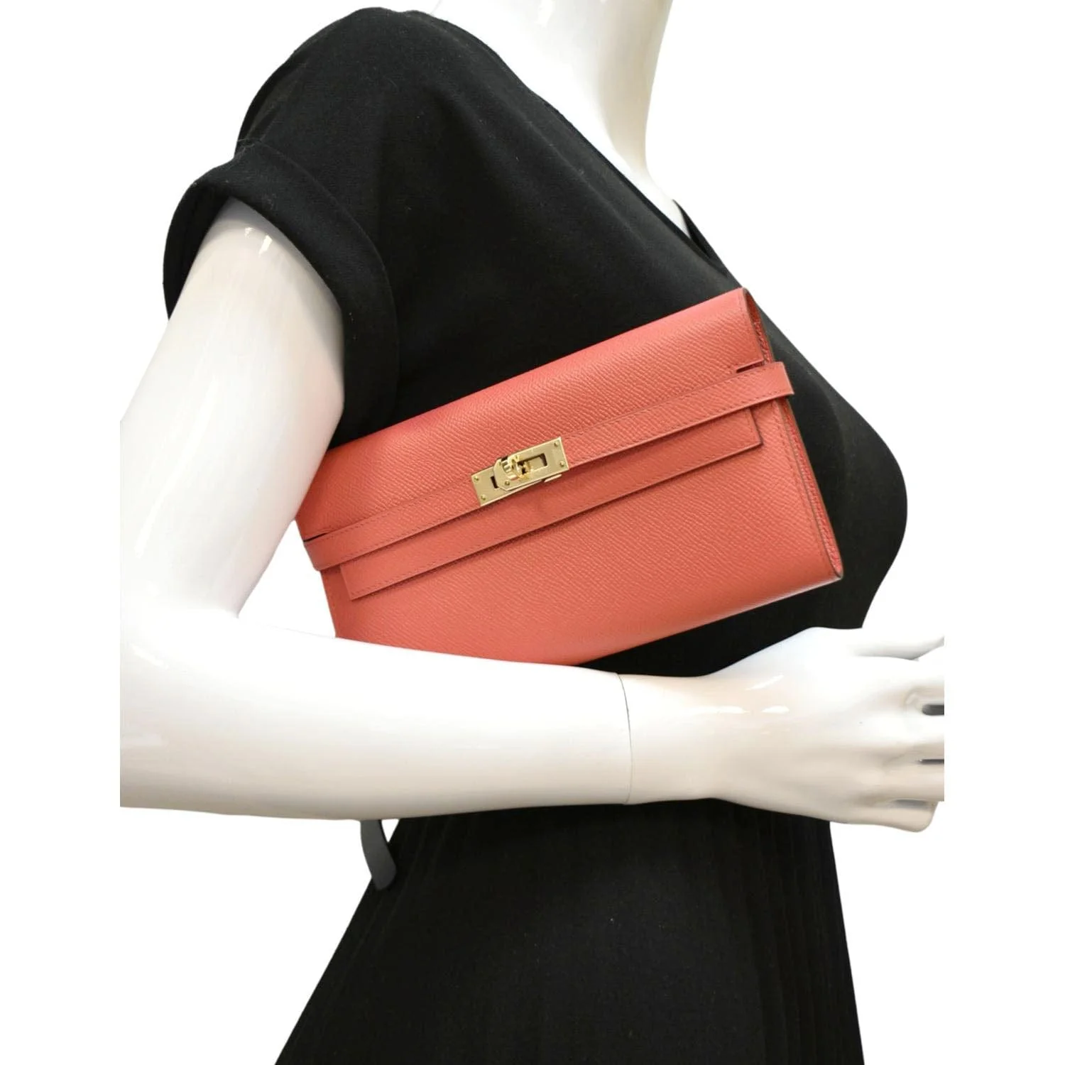 HERMES Kelly Epsom Leather Wallet Flamingo - Image 2