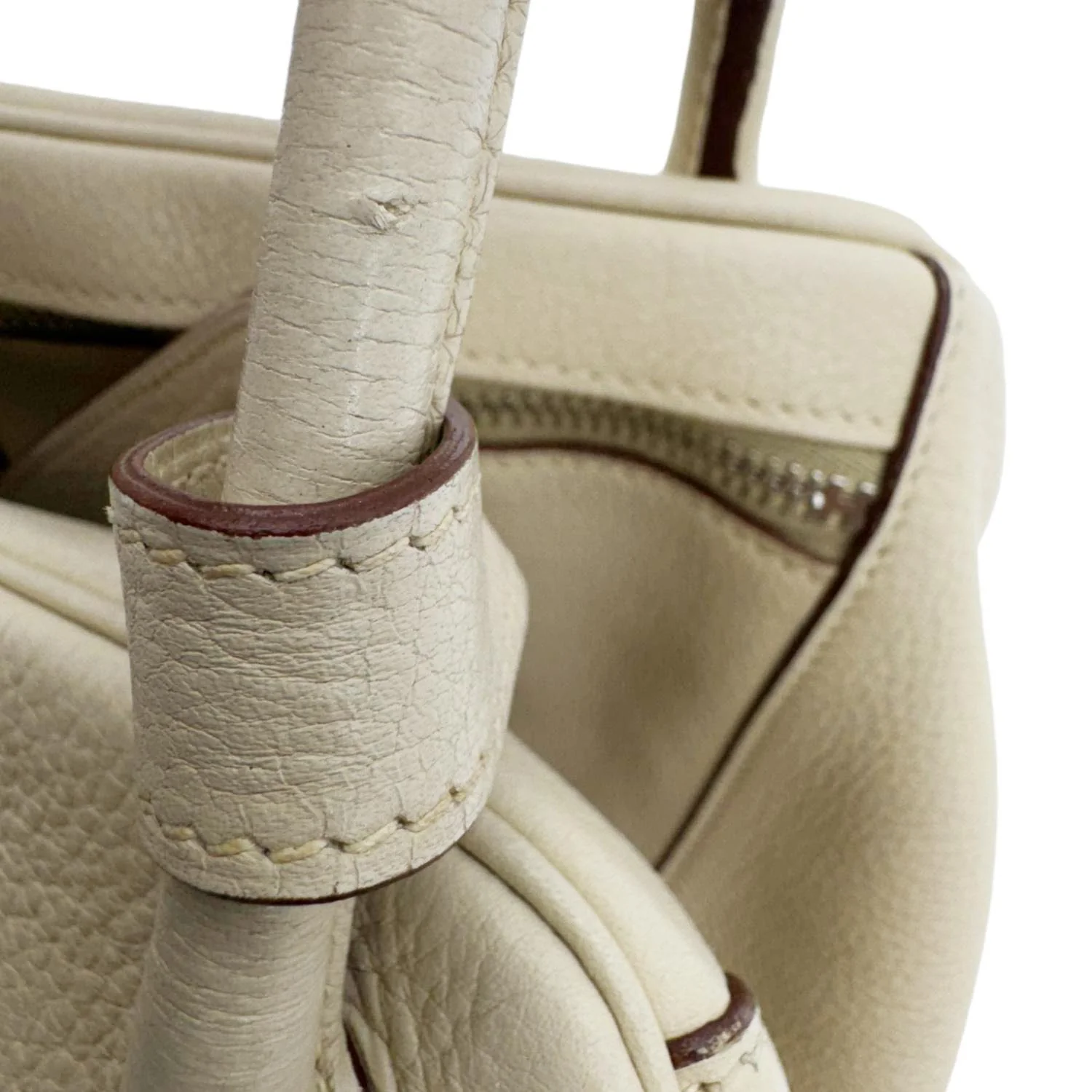 HERMES Lindy 34 Taurillon Clemence Leather Shoulder Bag Beige - Image 16