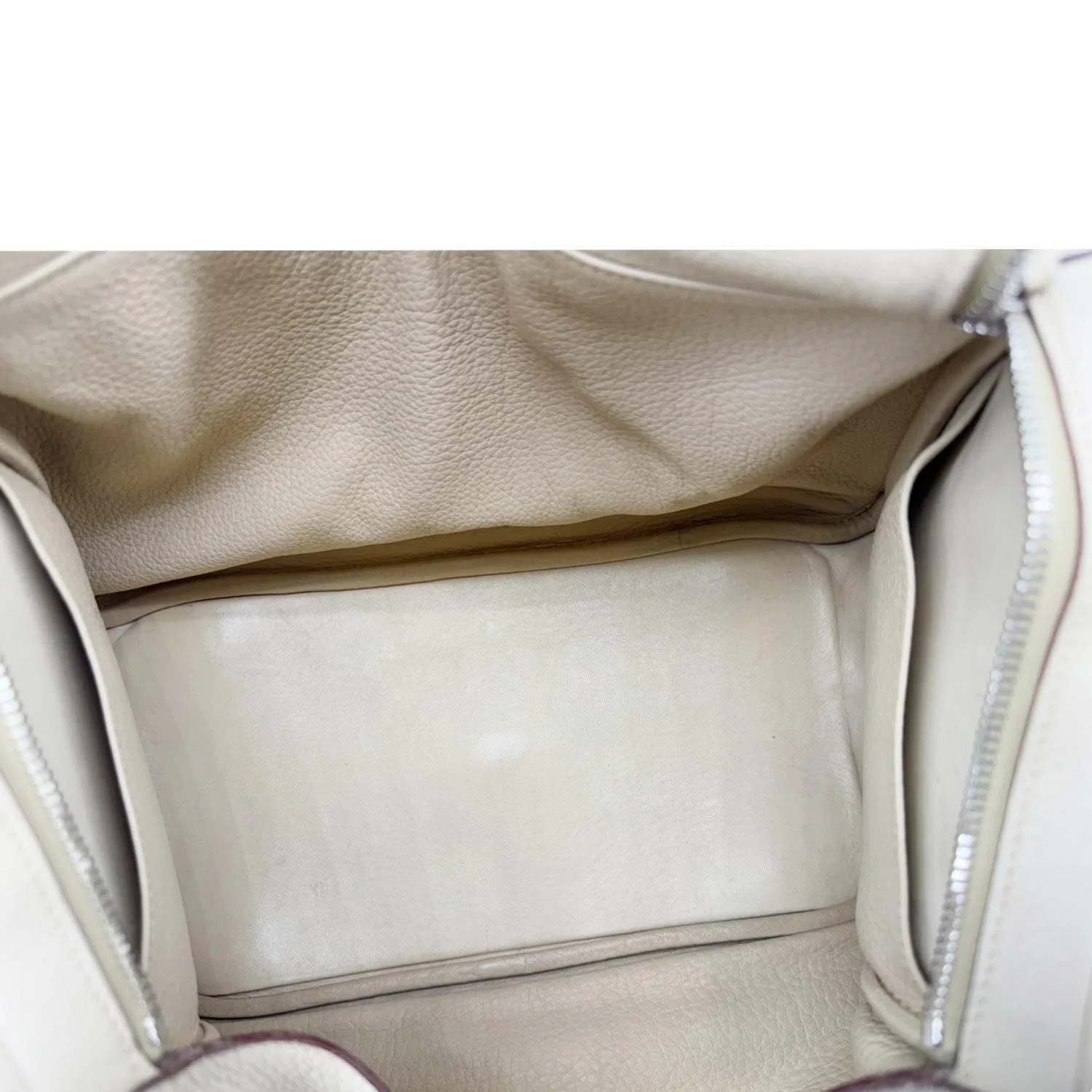 HERMES Lindy 34 Taurillon Clemence Leather Shoulder Bag Beige - Image 17