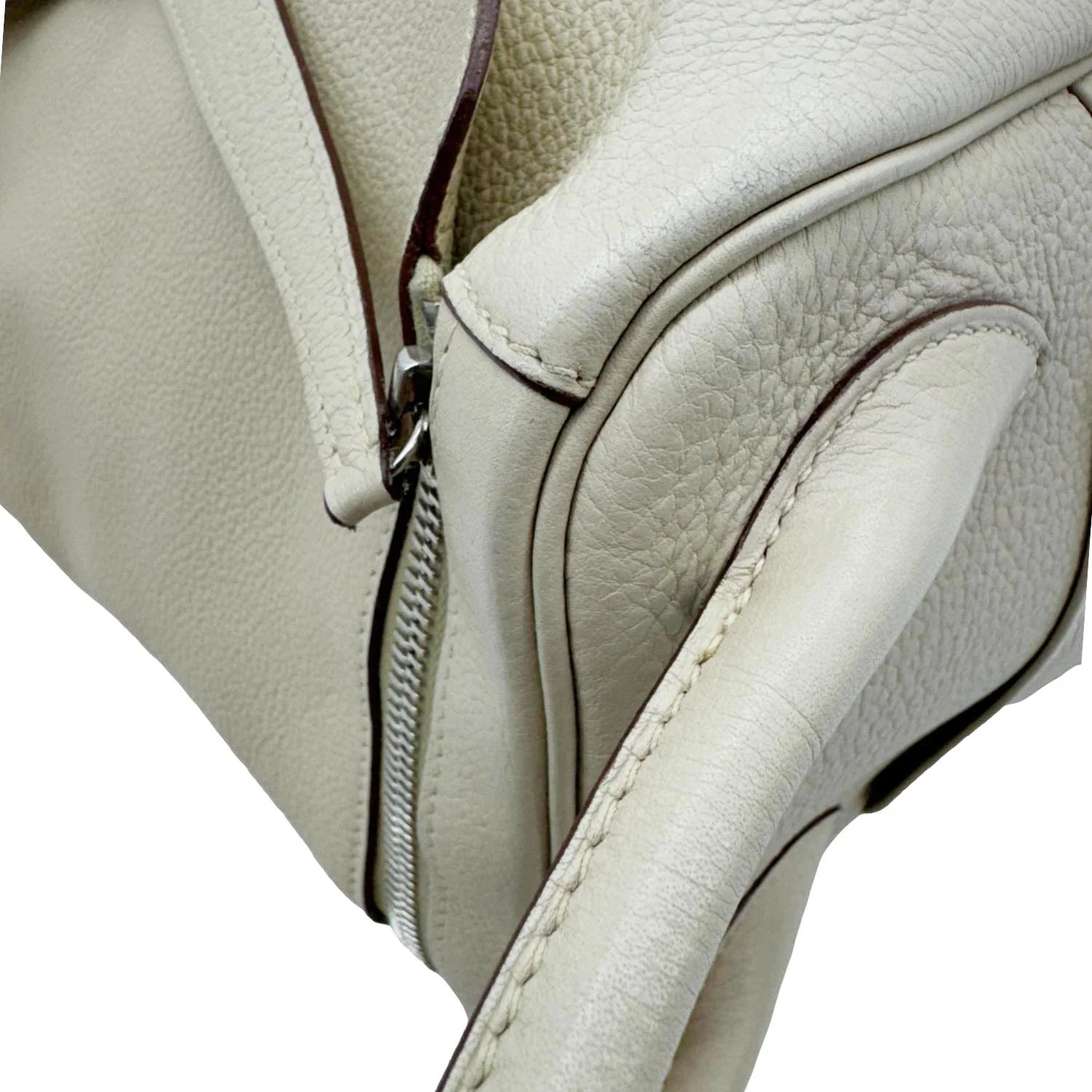 HERMES Lindy 34 Taurillon Clemence Leather Shoulder Bag Beige - Image 9