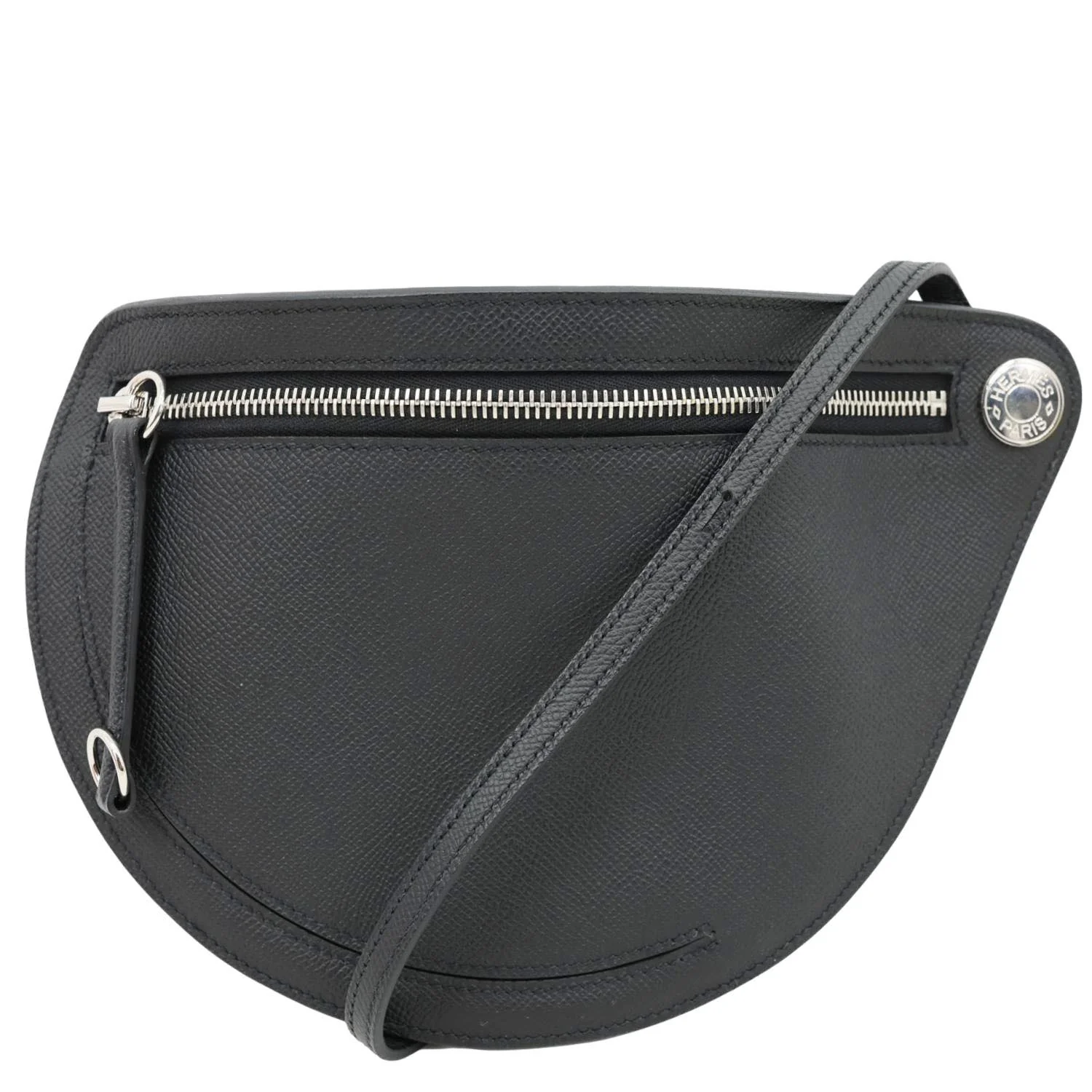 HERMES Petite Course Epsom Crossbody Bag Black