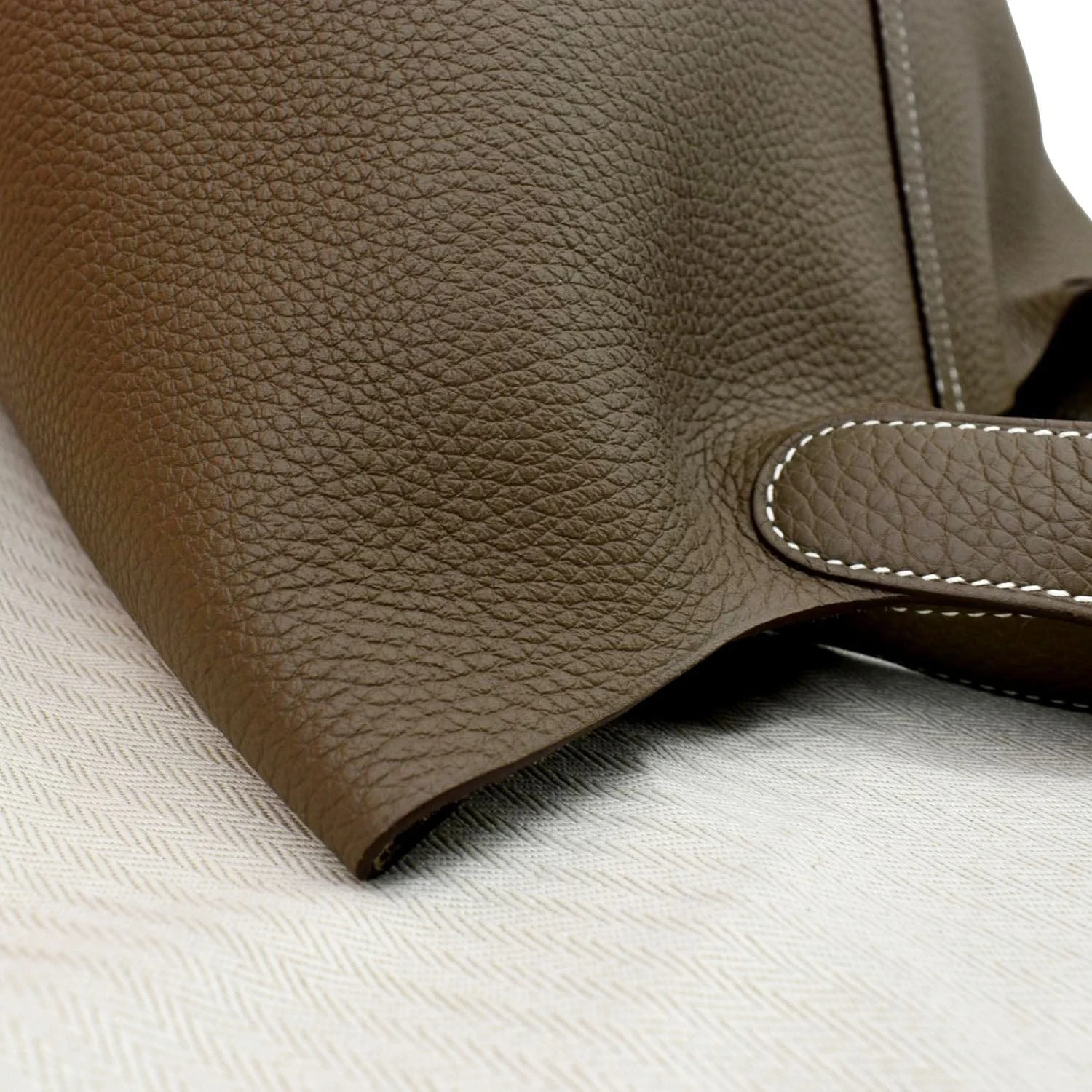 HERMES Picotin Lock 18 PM Taurillon Clemence Leather Bag Etoupe - Image 6