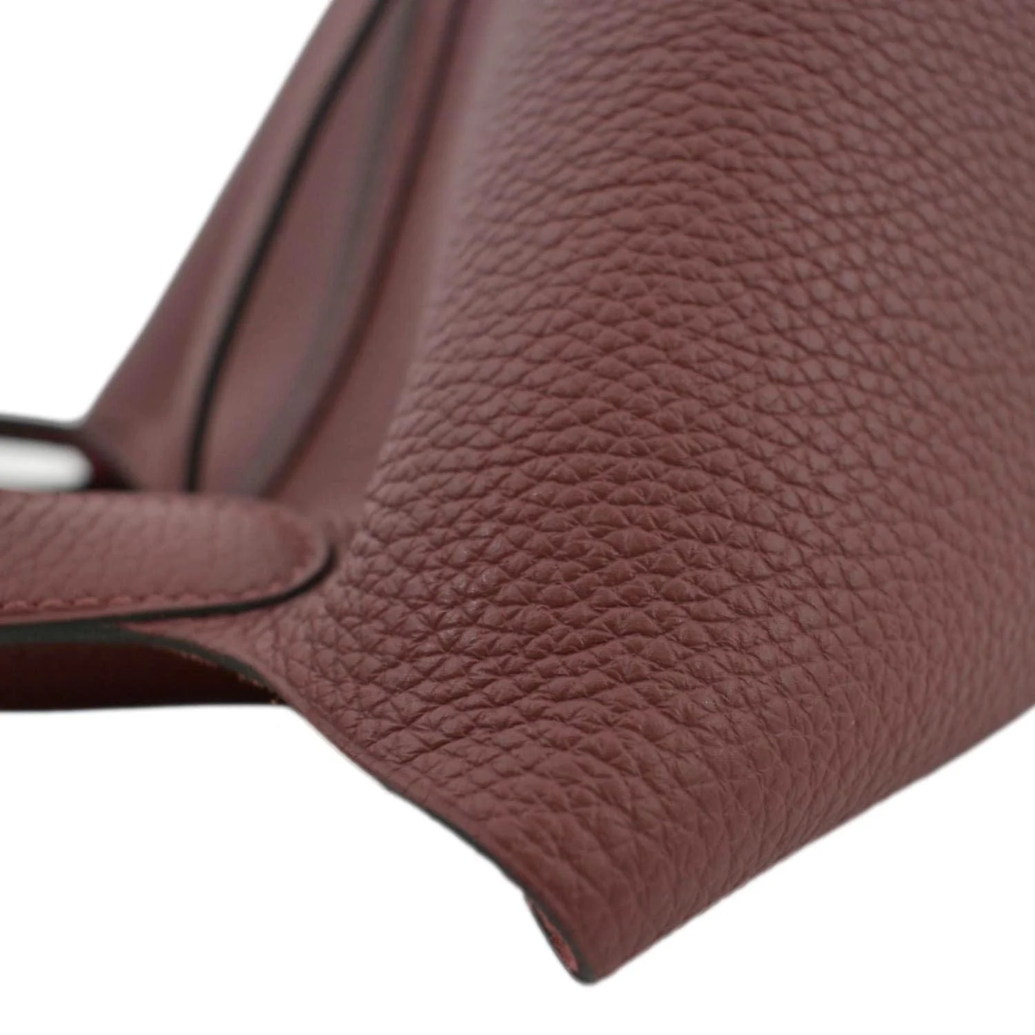 HERMES Picotin Lock 18 Taurillon Clemence Leather Hobo Bag Burgundy - Image 7