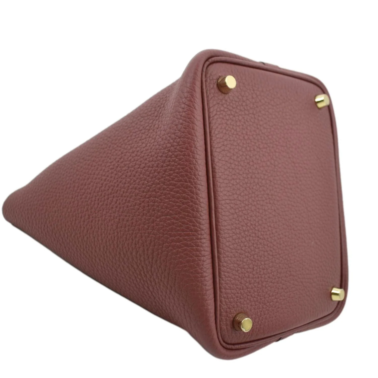 HERMES Picotin Lock 18 Taurillon Clemence Leather Hobo Bag Burgundy - Image 8
