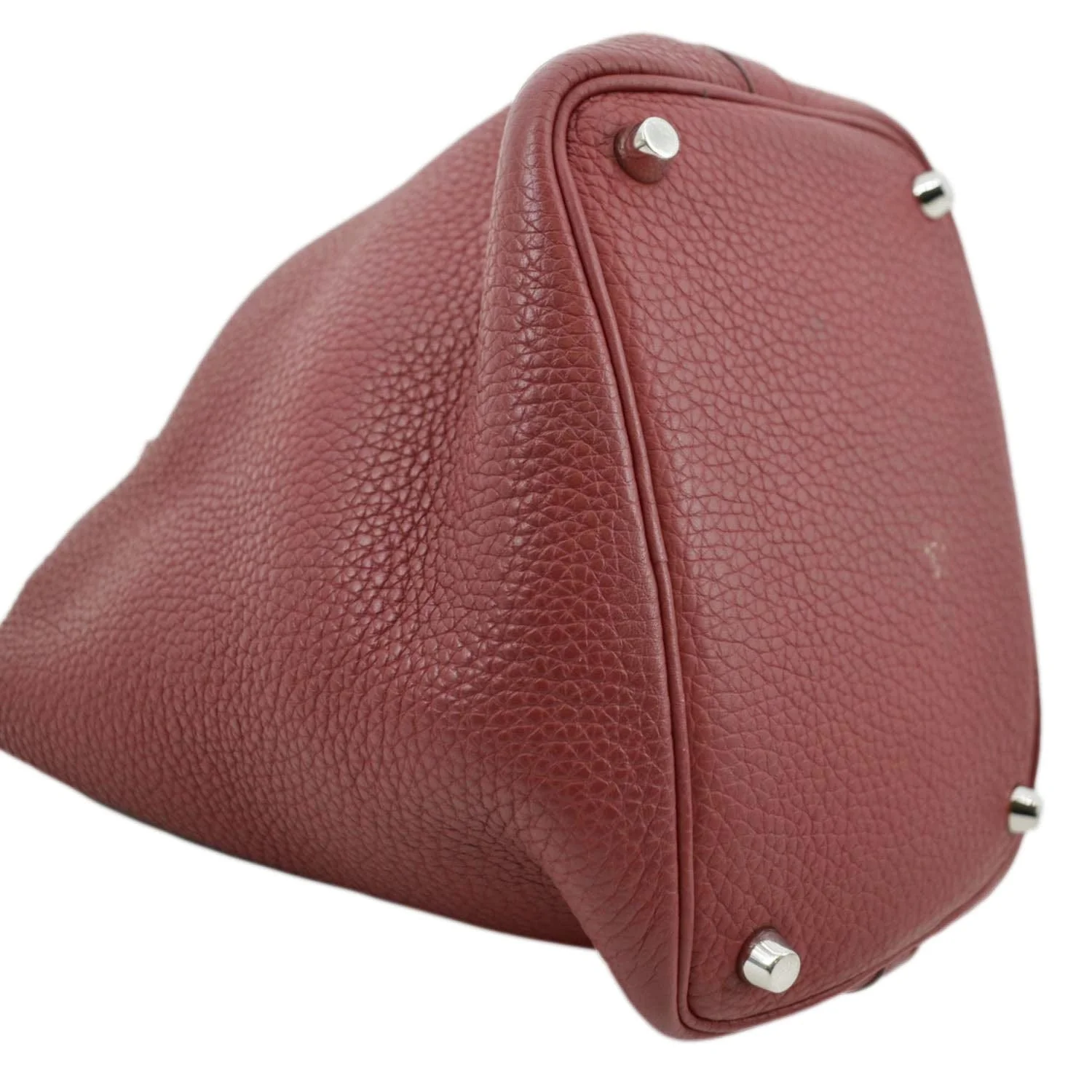 HERMES Picotin Lock 18 Taurillon Clemence Leather Hobo Bag Burgundy - Image 8