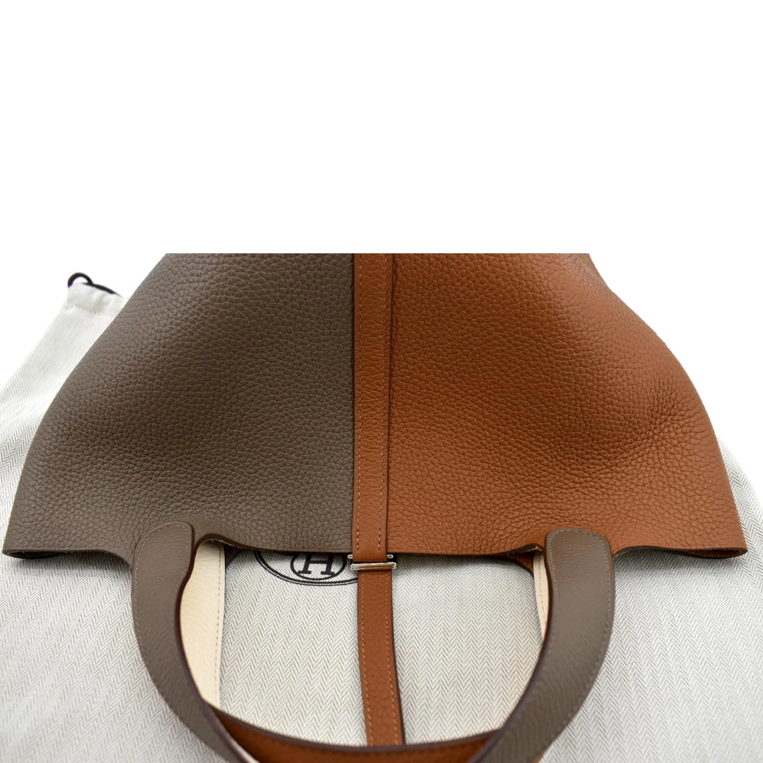 HERMES Picotin Lock 22 Taurillon Clemence Leather Satchel Bag Bicolor - Image 4