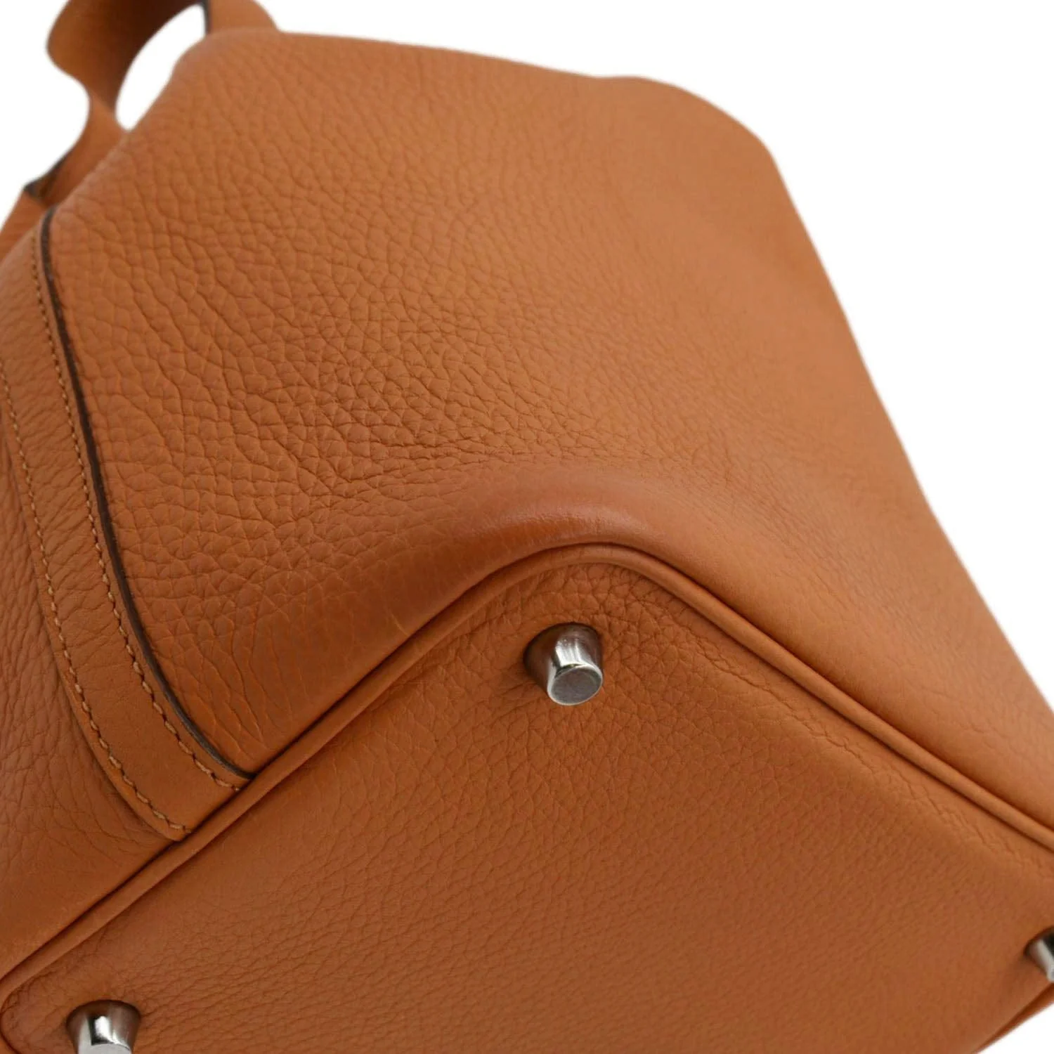 HERMES Picotin Lock 18 Taurillon Clemence Leather Hobo Bag Orange - Image 10