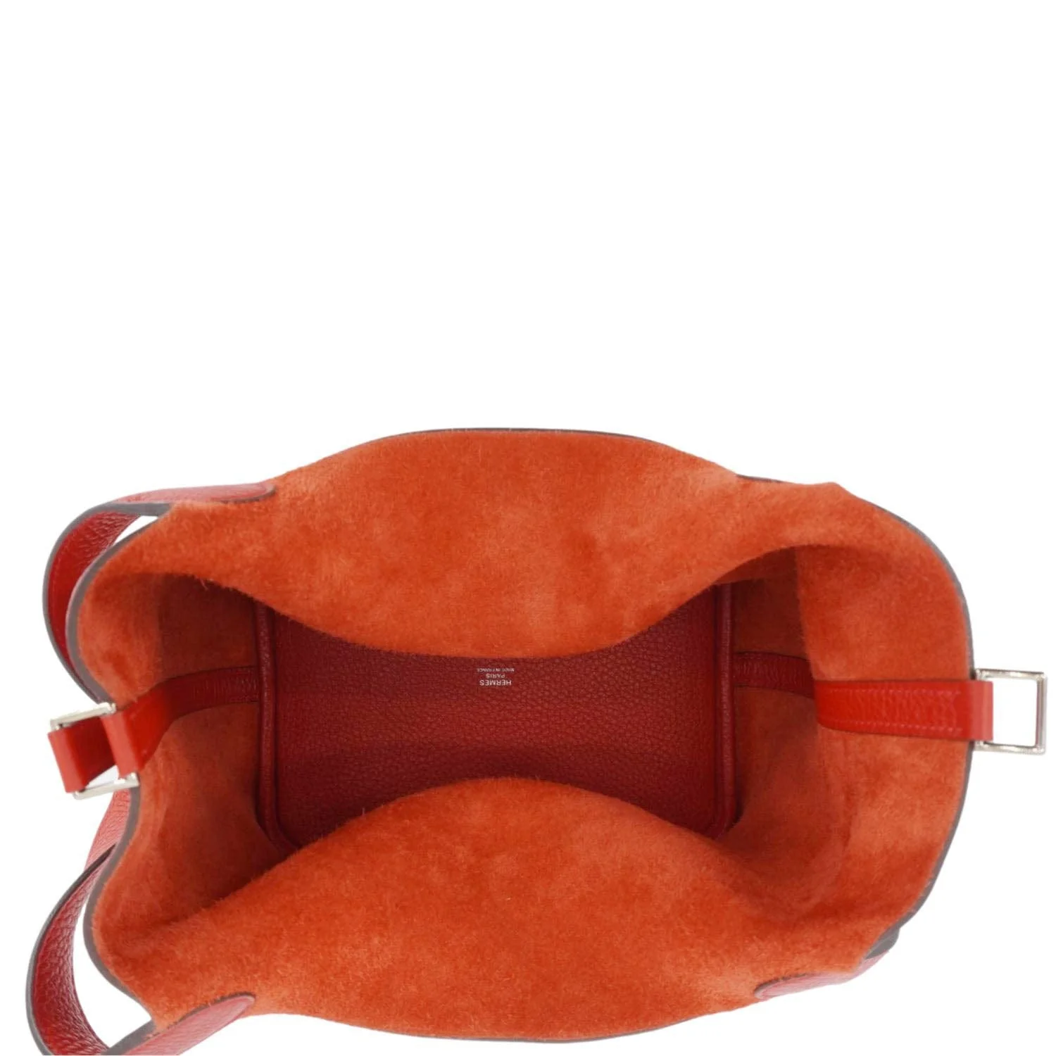 HERMES Picotin Lock 22 MM Taurillon Clemence Leather Hobo Bag Red - Image 13