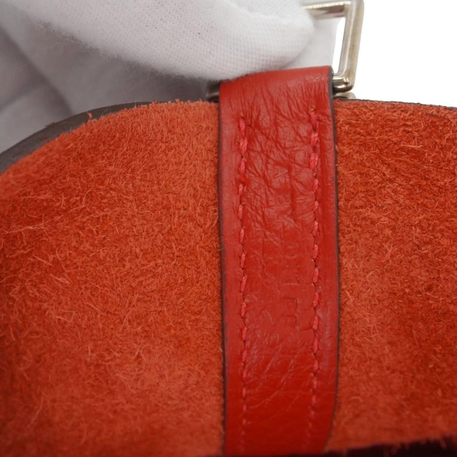 HERMES Picotin Lock 22 MM Taurillon Clemence Leather Hobo Bag Red - Image 15