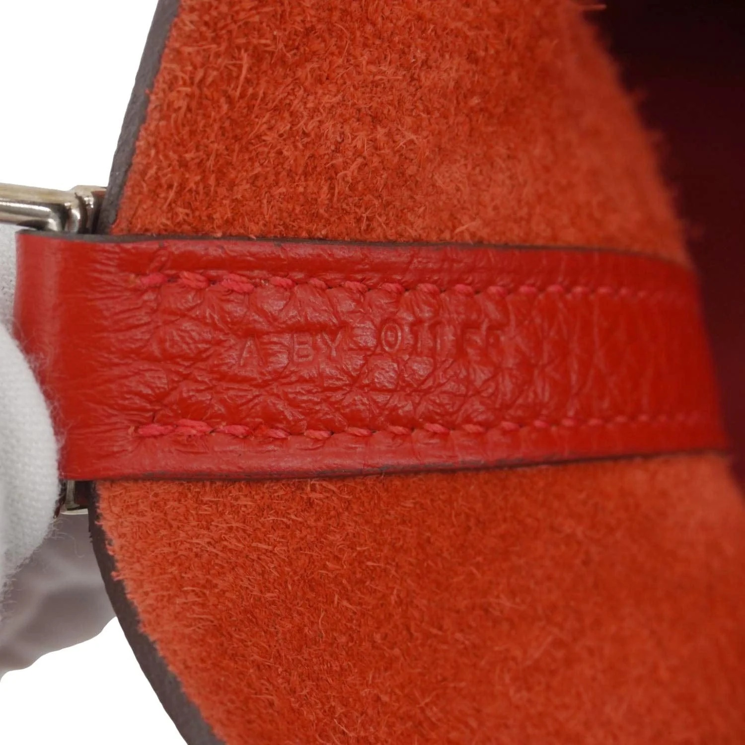 HERMES Picotin Lock 22 MM Taurillon Clemence Leather Hobo Bag Red - Image 16